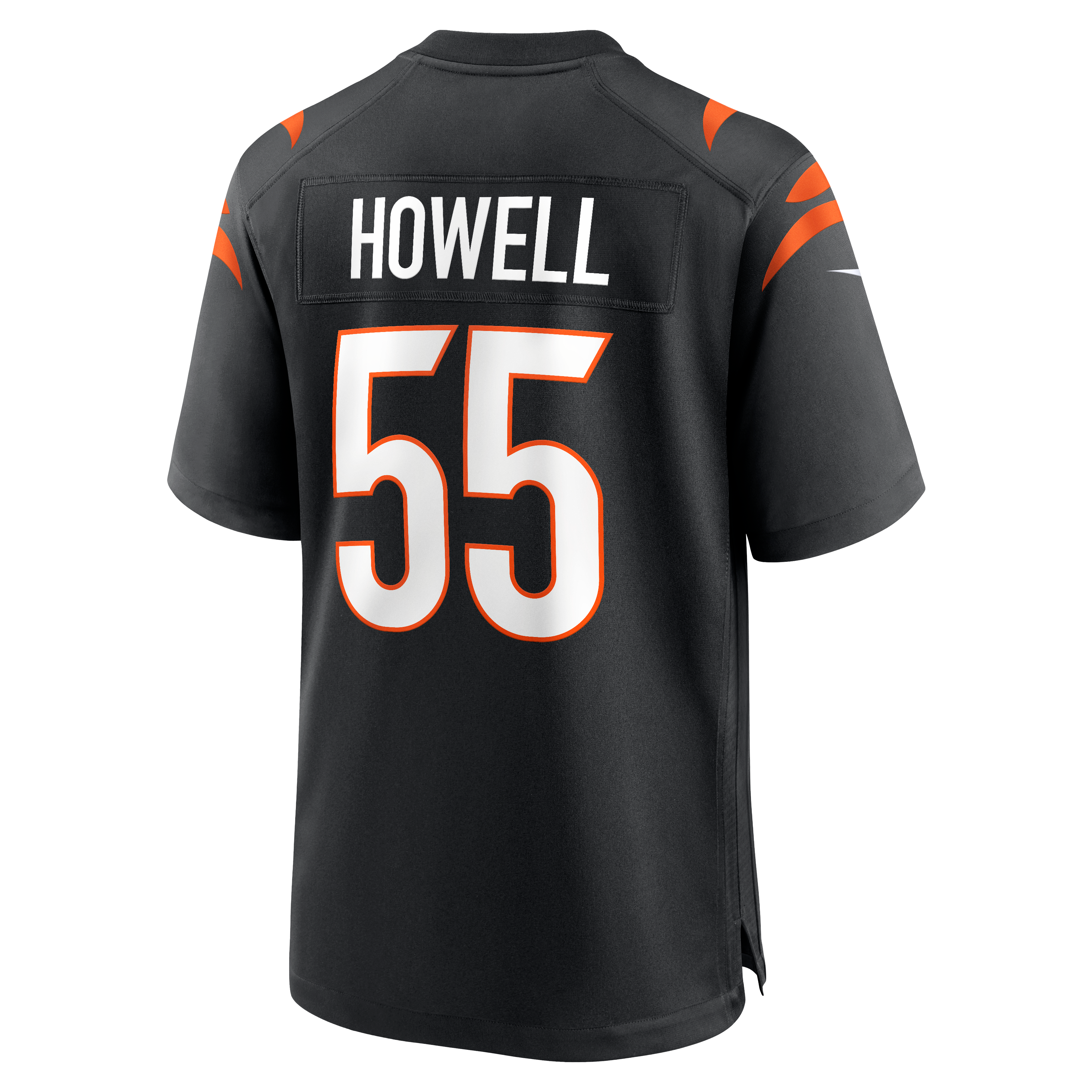 Maillot de match Nike Cashius Howell noir pour homme, équipe des Bengals Cincinnati