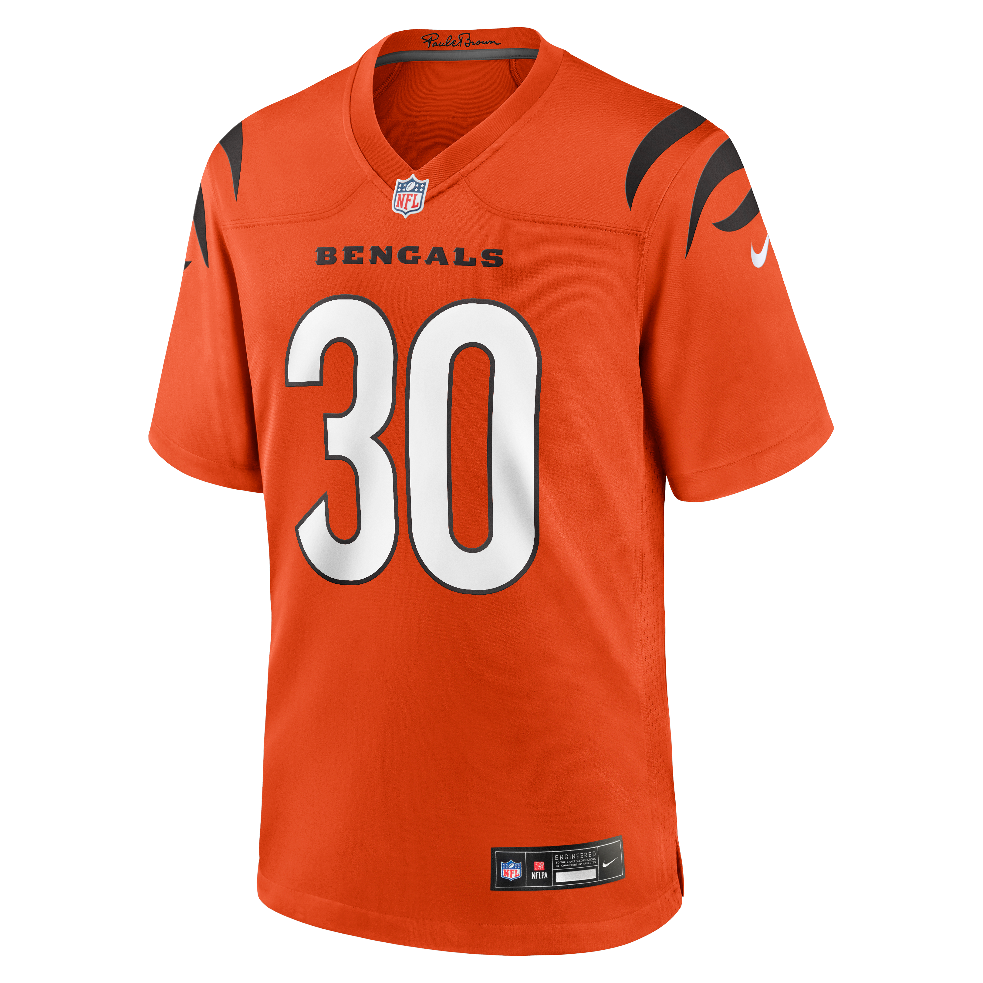Maillot de match Nike Chase marron et blanc des Bengals Cincinnati pour homme