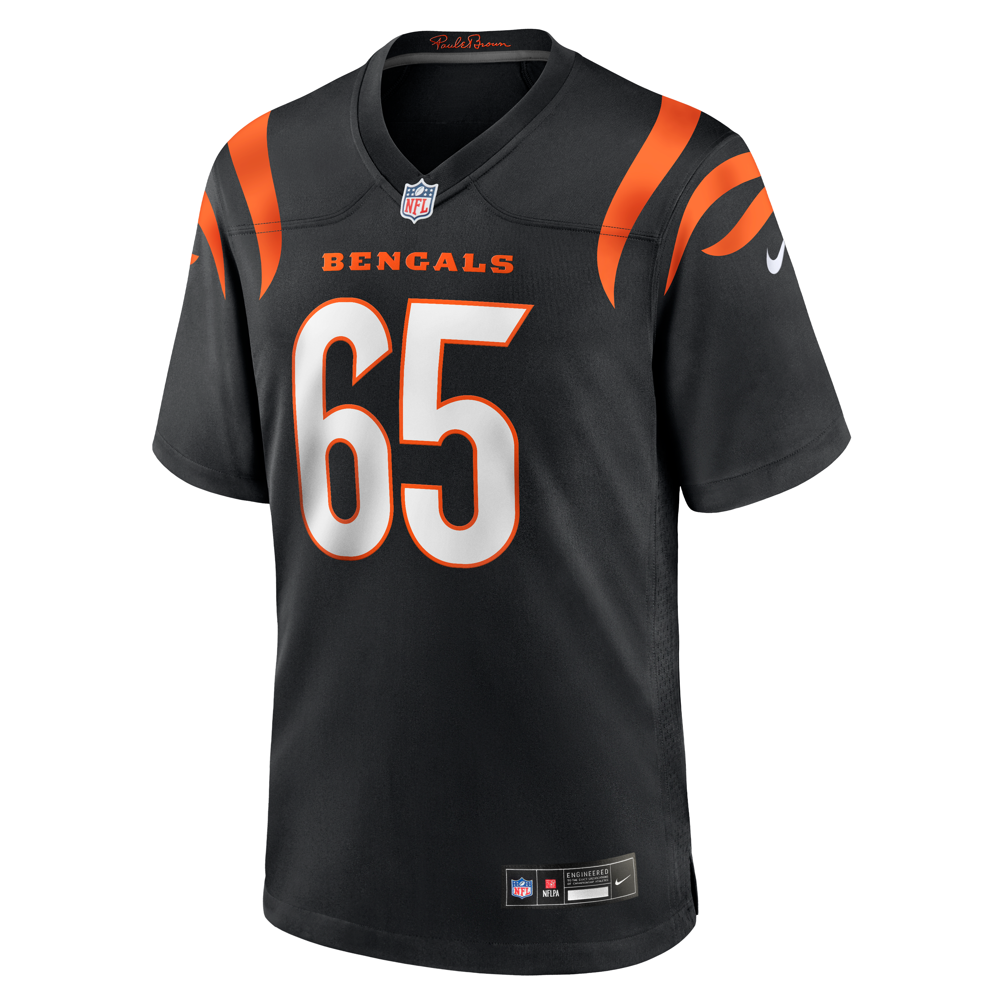 Men's Nike Connor Lew Black Cincinnati Bengals Team Game Jersey