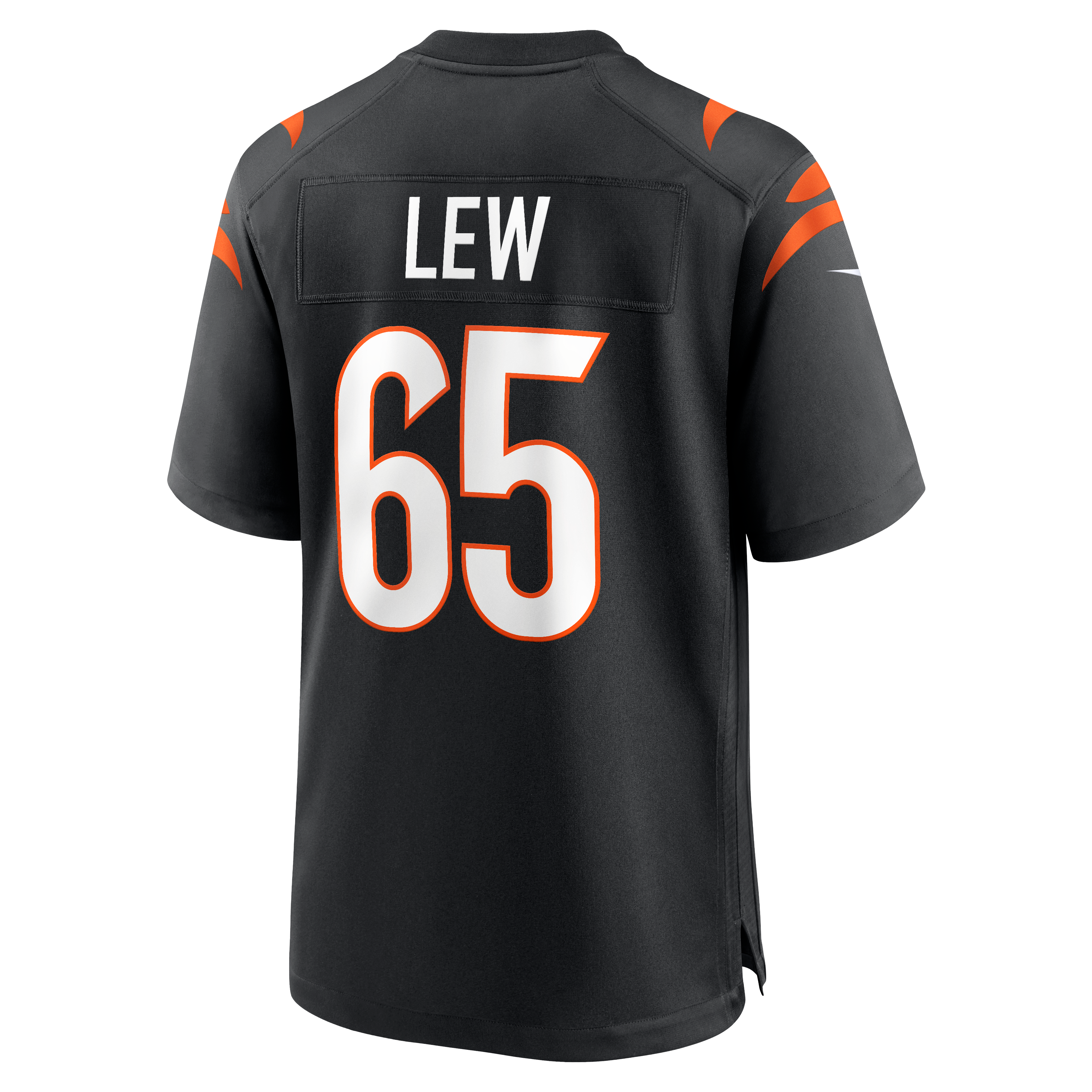 Men's Nike Connor Lew Black Cincinnati Bengals Team Game Jersey