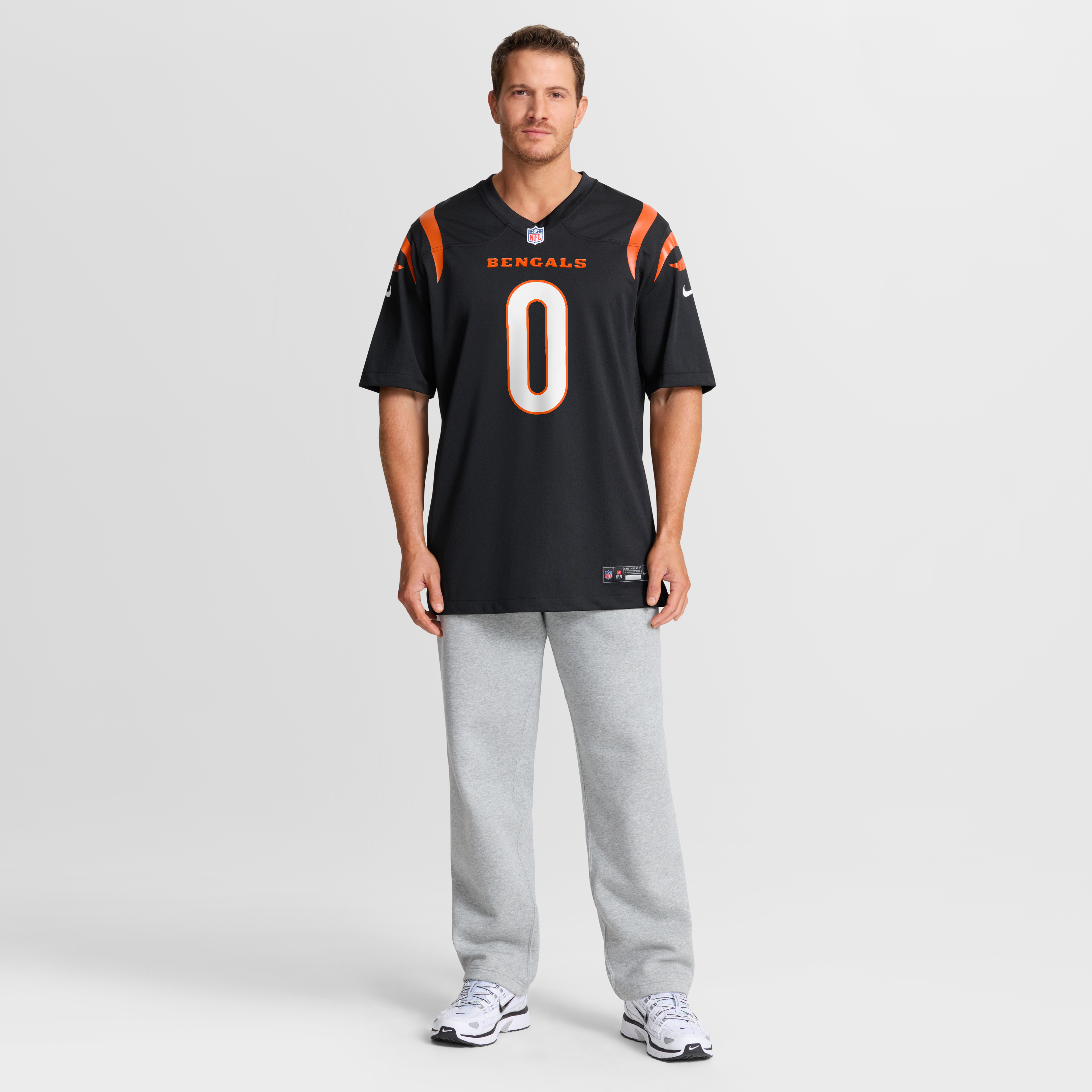 Men's Nike DJ Turner II Black Cincinnati Bengals Team Game Jersey