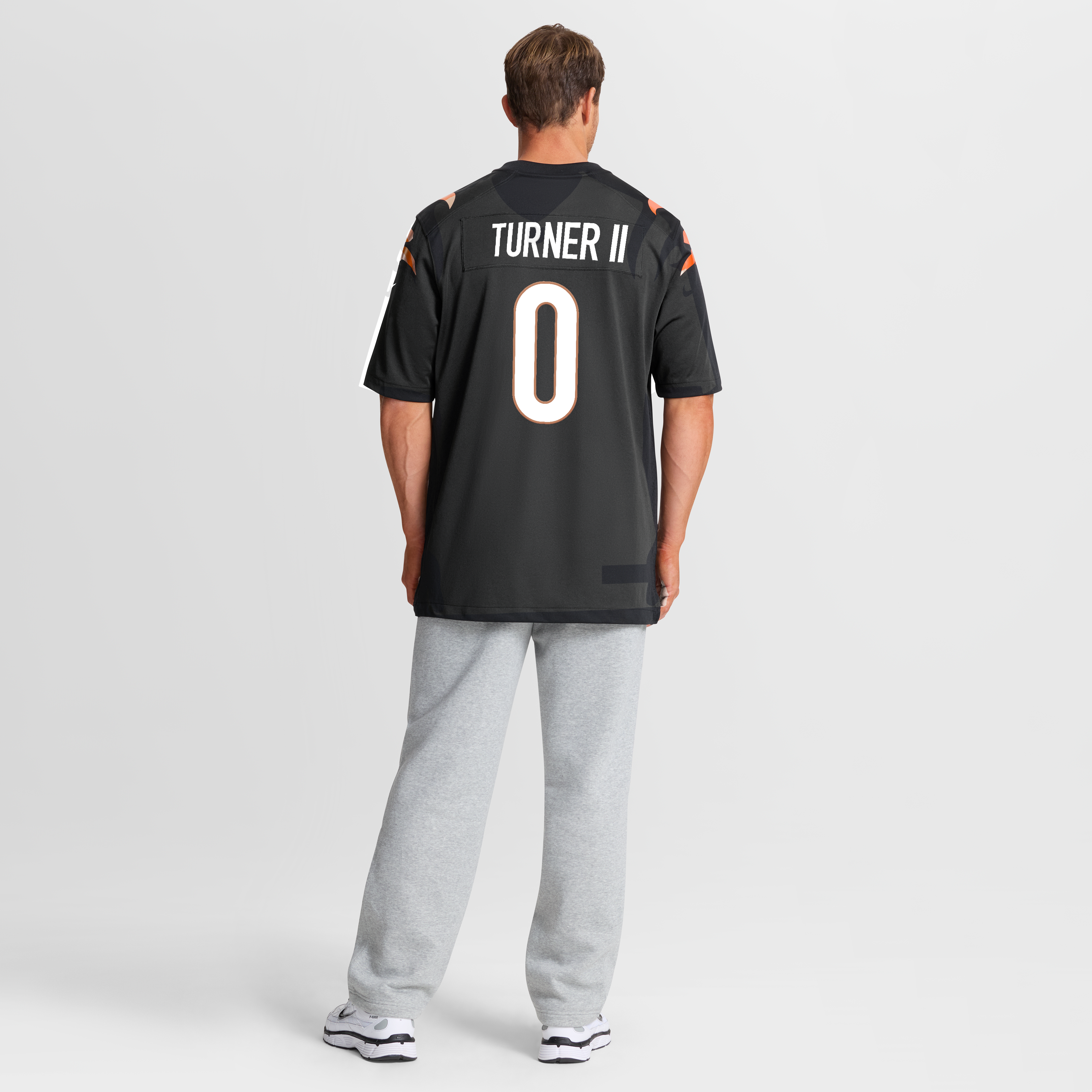 Men's Nike DJ Turner II Black Cincinnati Bengals Team Game Jersey