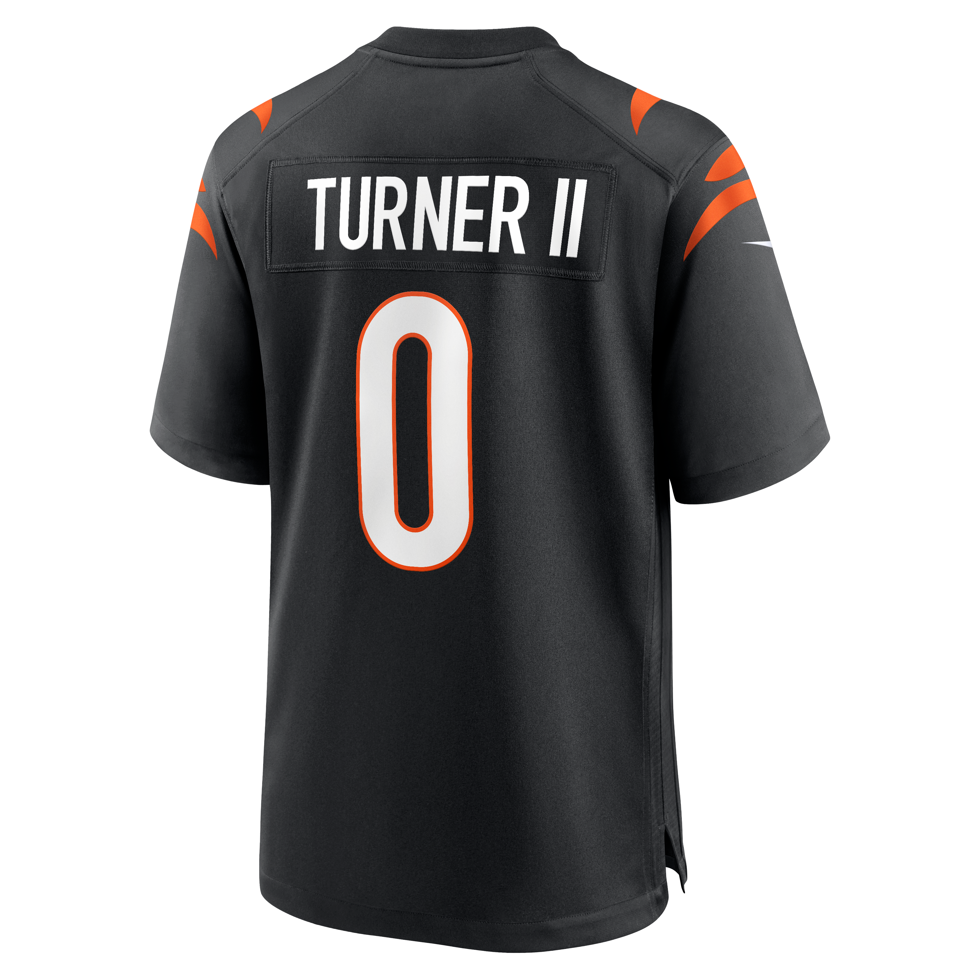 Men's Nike DJ Turner II Black Cincinnati Bengals Team Game Jersey