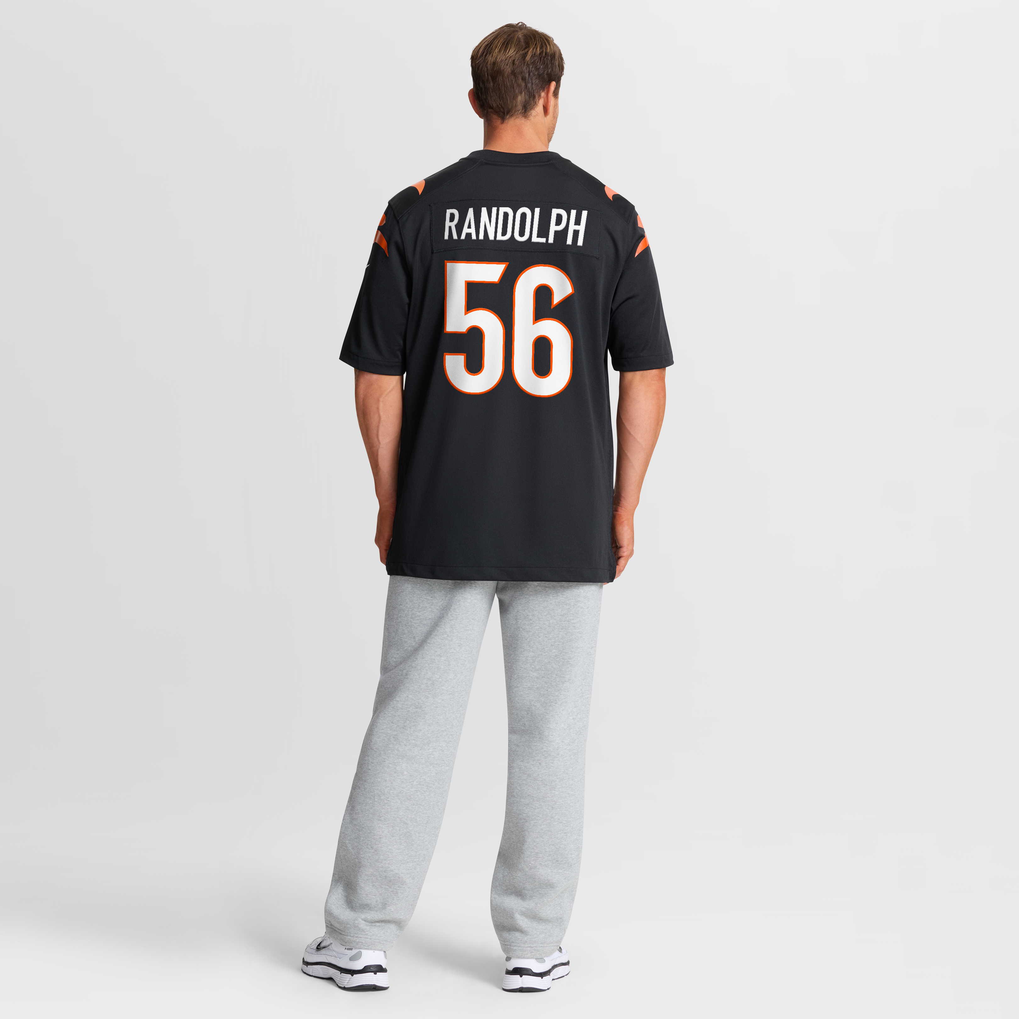 Maillot de match Nike Garmon Randolph noir des Bengals Cincinnati pour homme
