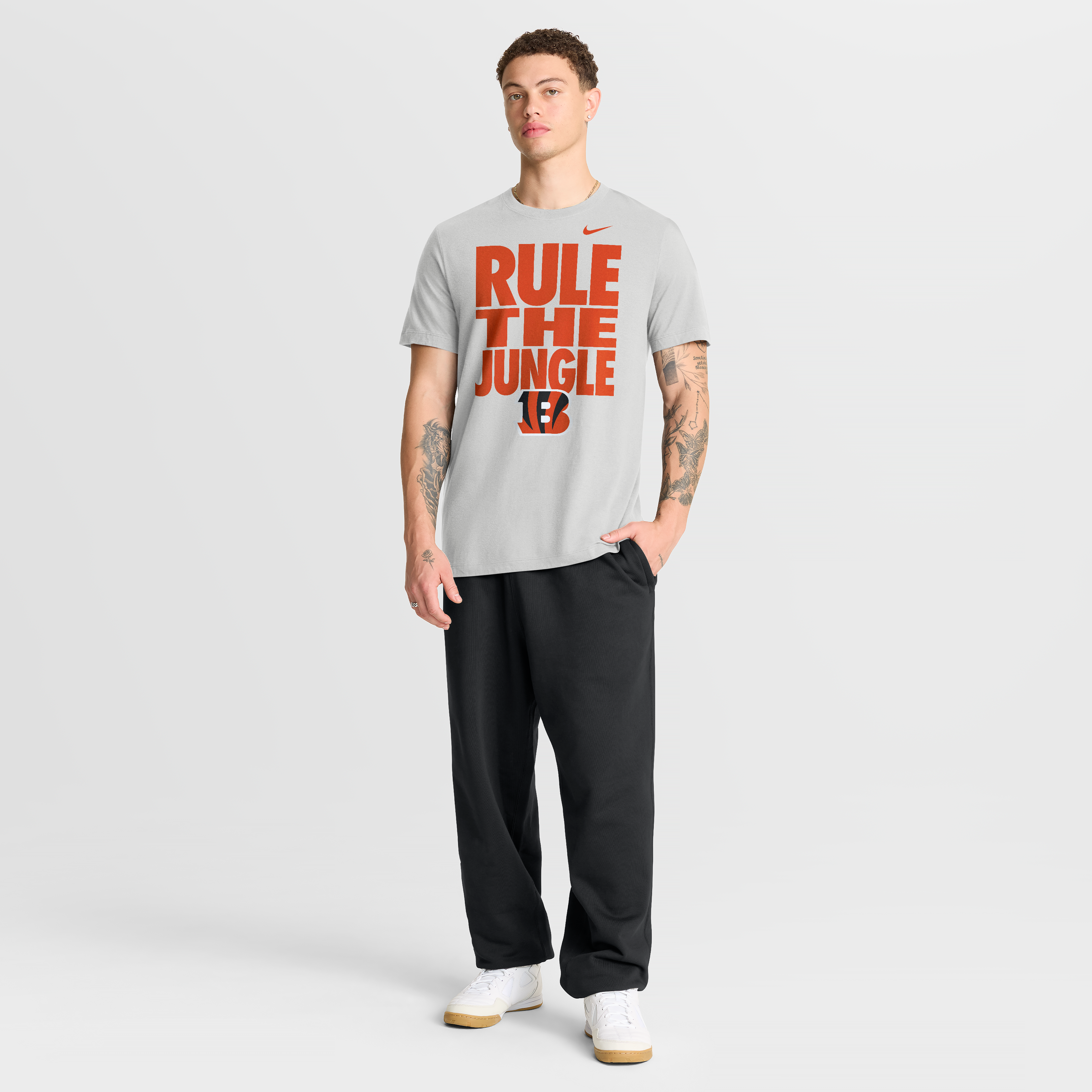 Men's Nike Gray Cincinnati Bengals We Run This T-Shirt