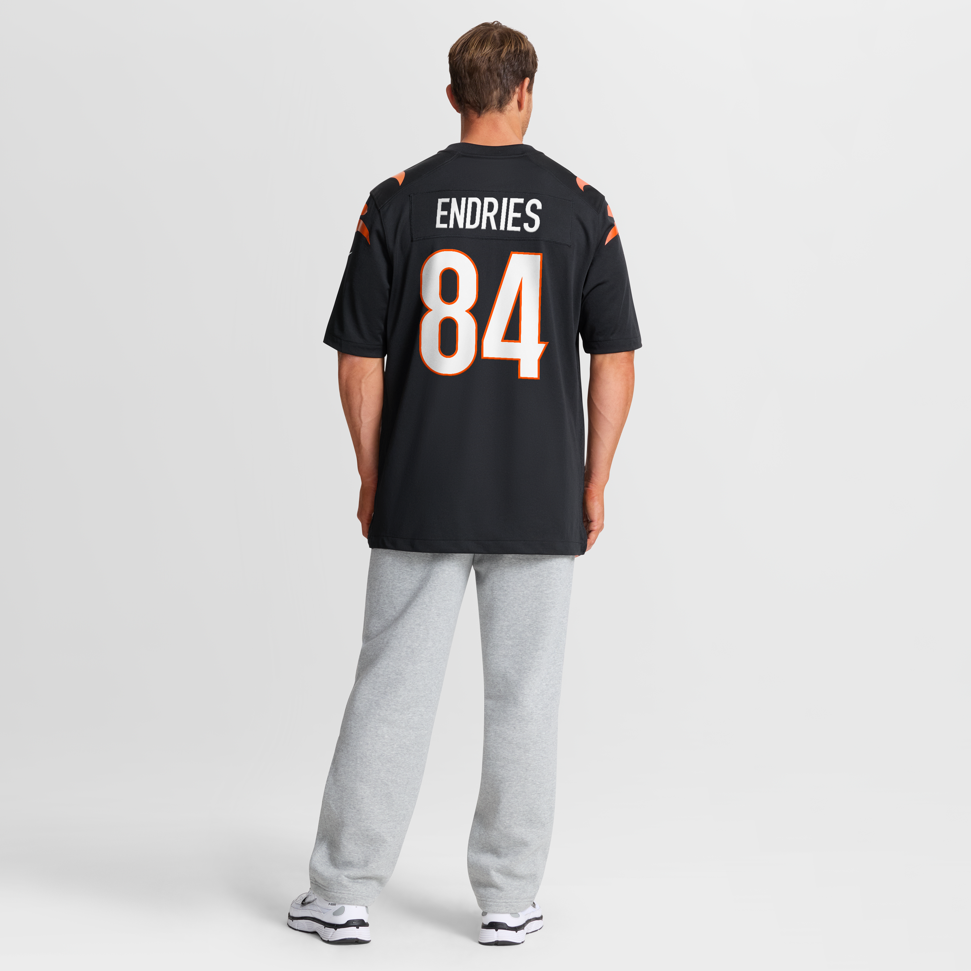 Maillot de match Nike Jack Endries noir pour homme, équipe des Bengals Cincinnati