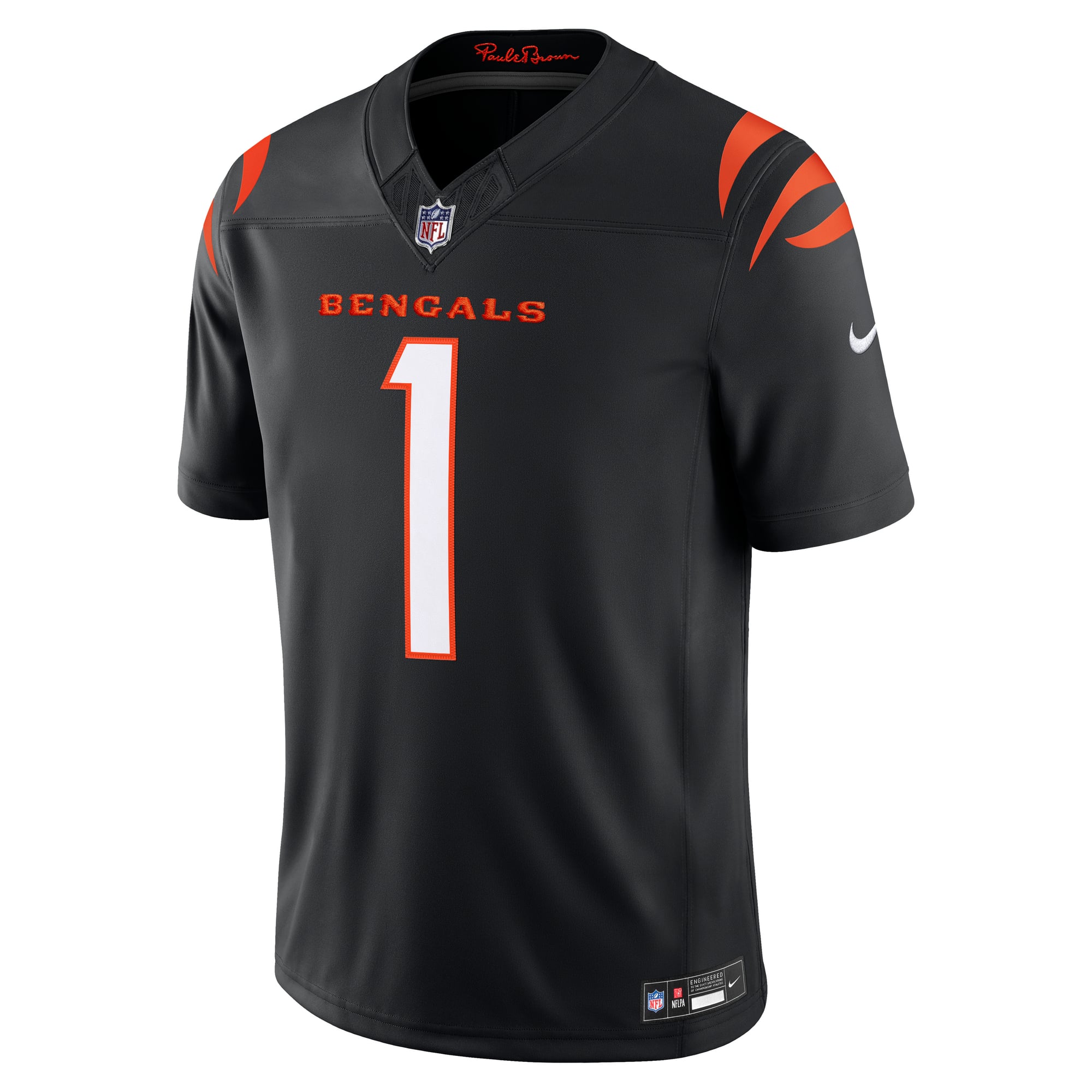Maillot Nike Ja'Marr Chase noir Cincinnati Bengals Team Vapor F.U.S.E. édition limitée cousue