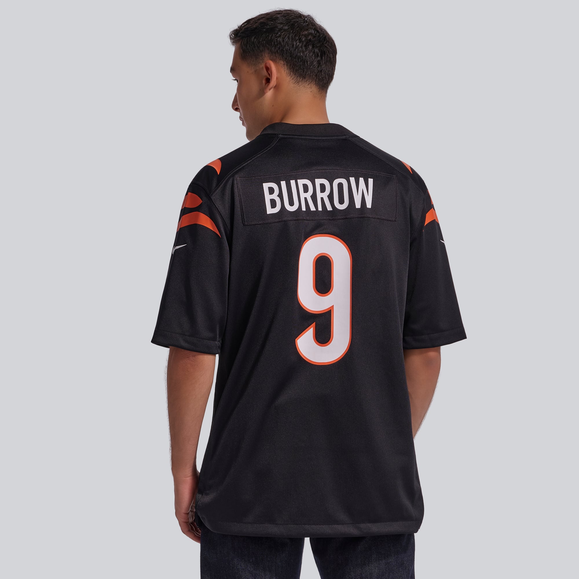 Maillot de match joueur Nike Joe Burrow pour hommes, noir, Cincinnati Bengals