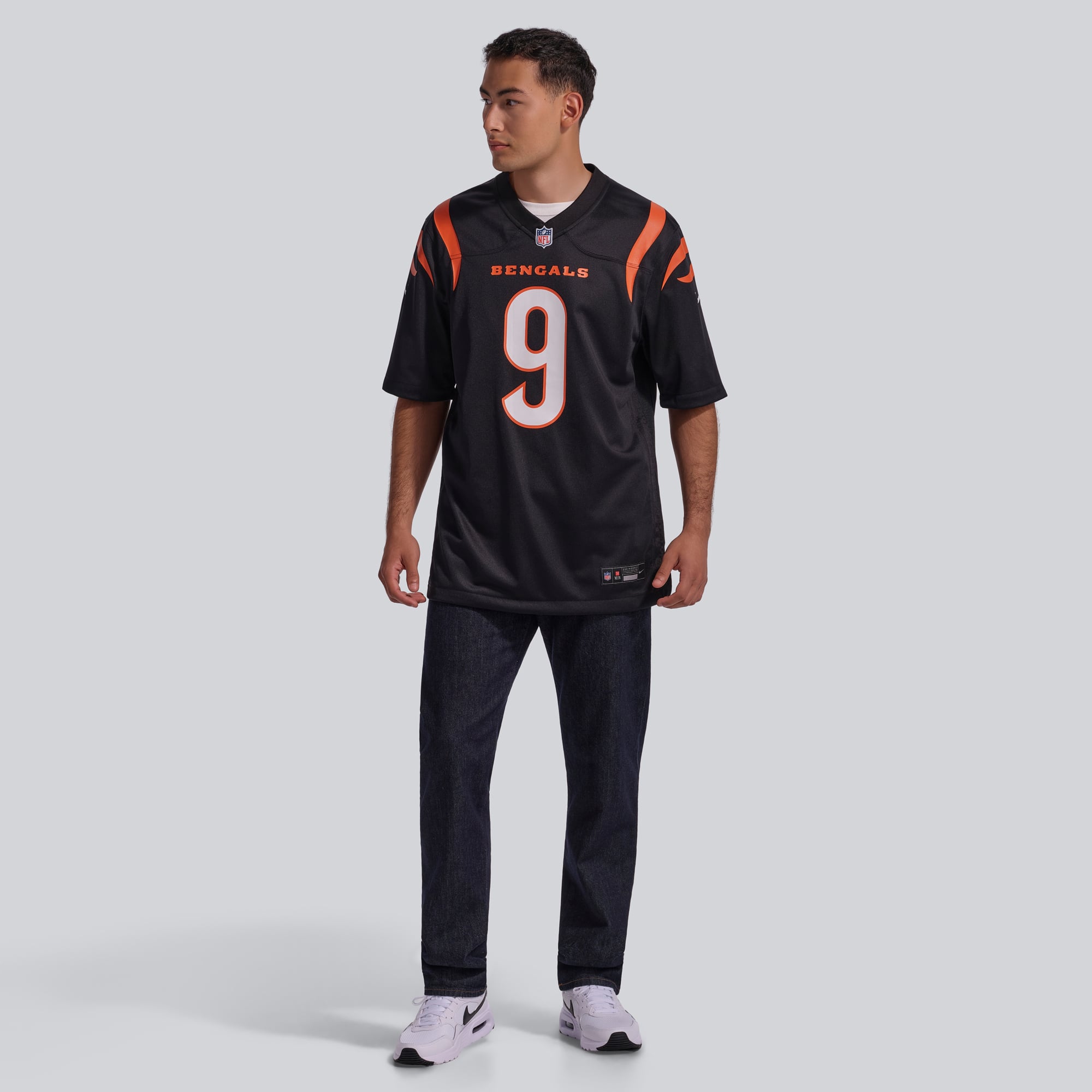 Maillot de match joueur Nike Joe Burrow pour hommes, noir, Cincinnati Bengals