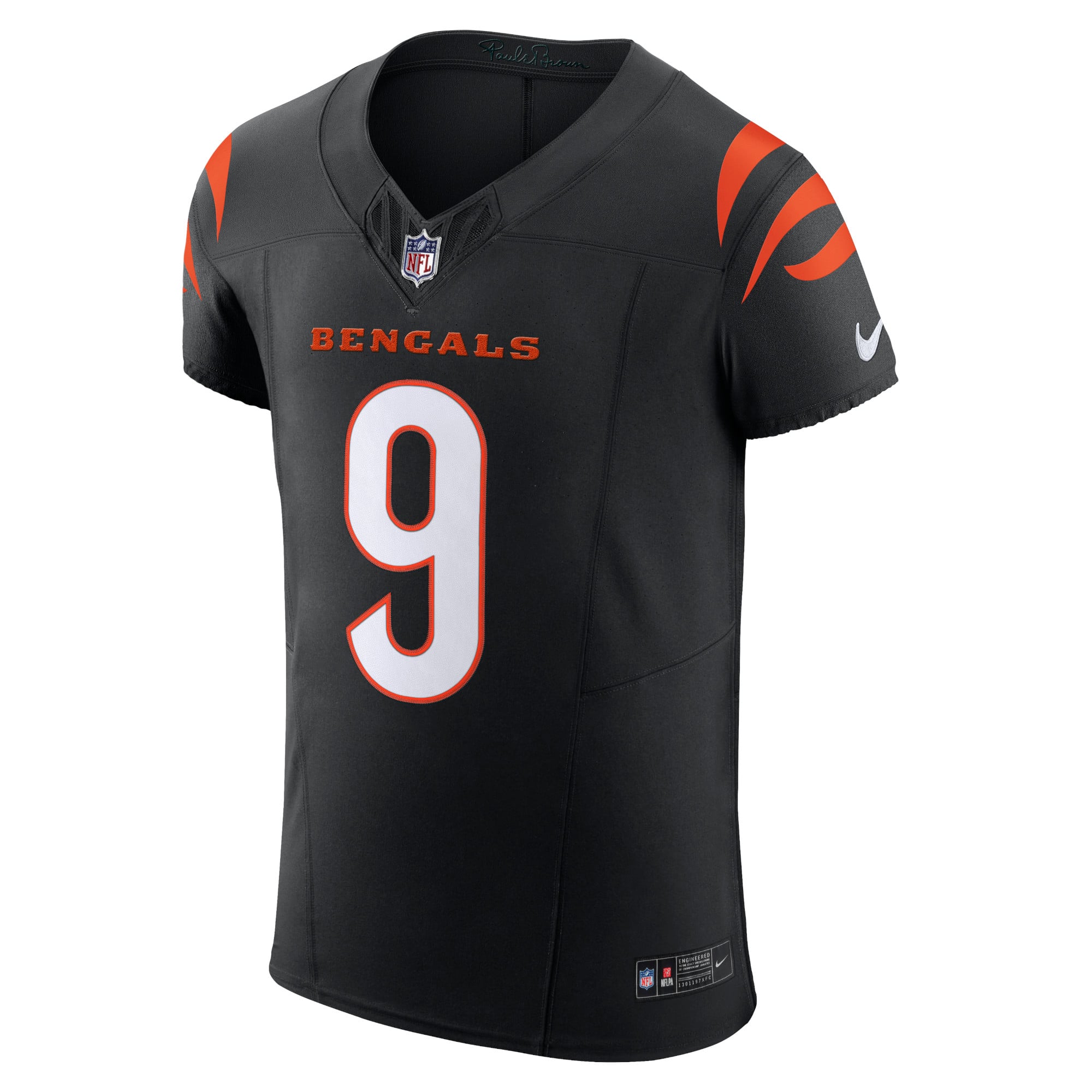 Maillot Nike Joe Burrow noir Cincinnati Bengals Team Vapor F.U.S.E. Elite pour homme