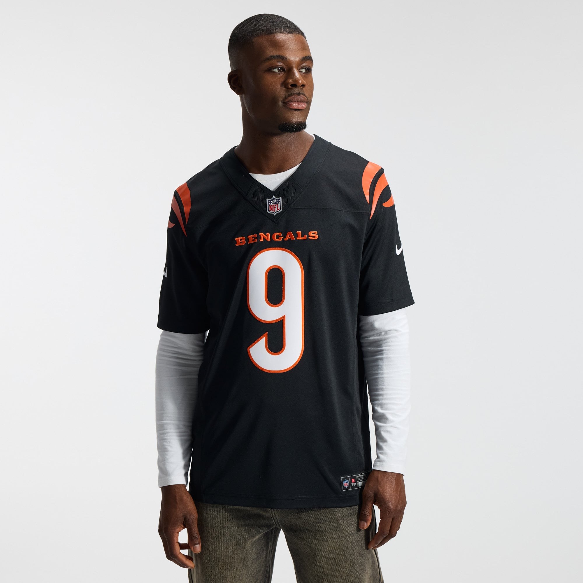 Men's Nike Joe Burrow Black Cincinnati Bengals Team Vapor F.U.S.E. Stitched Limited Jersey