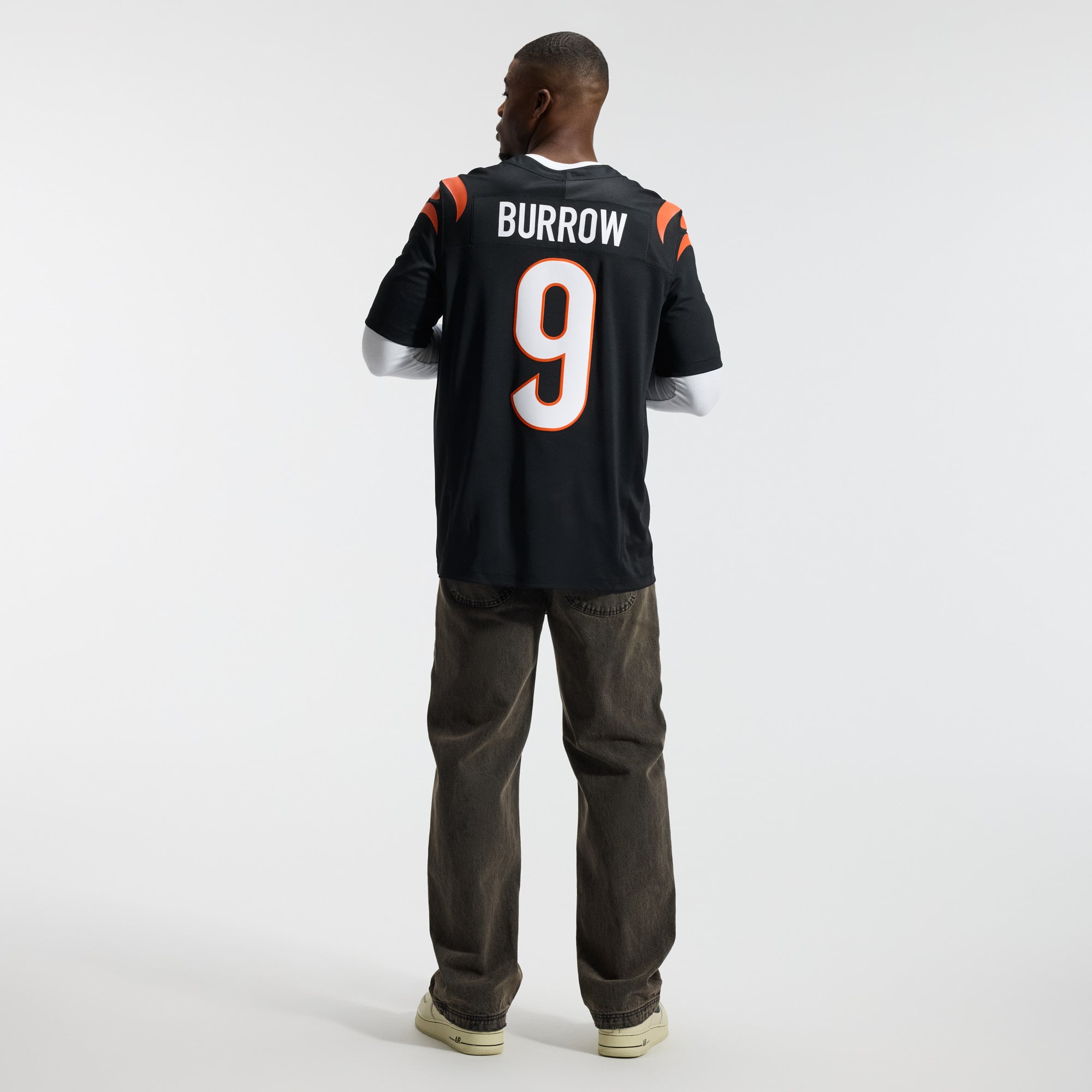 Men's Nike Joe Burrow Black Cincinnati Bengals Team Vapor F.U.S.E. Stitched Limited Jersey
