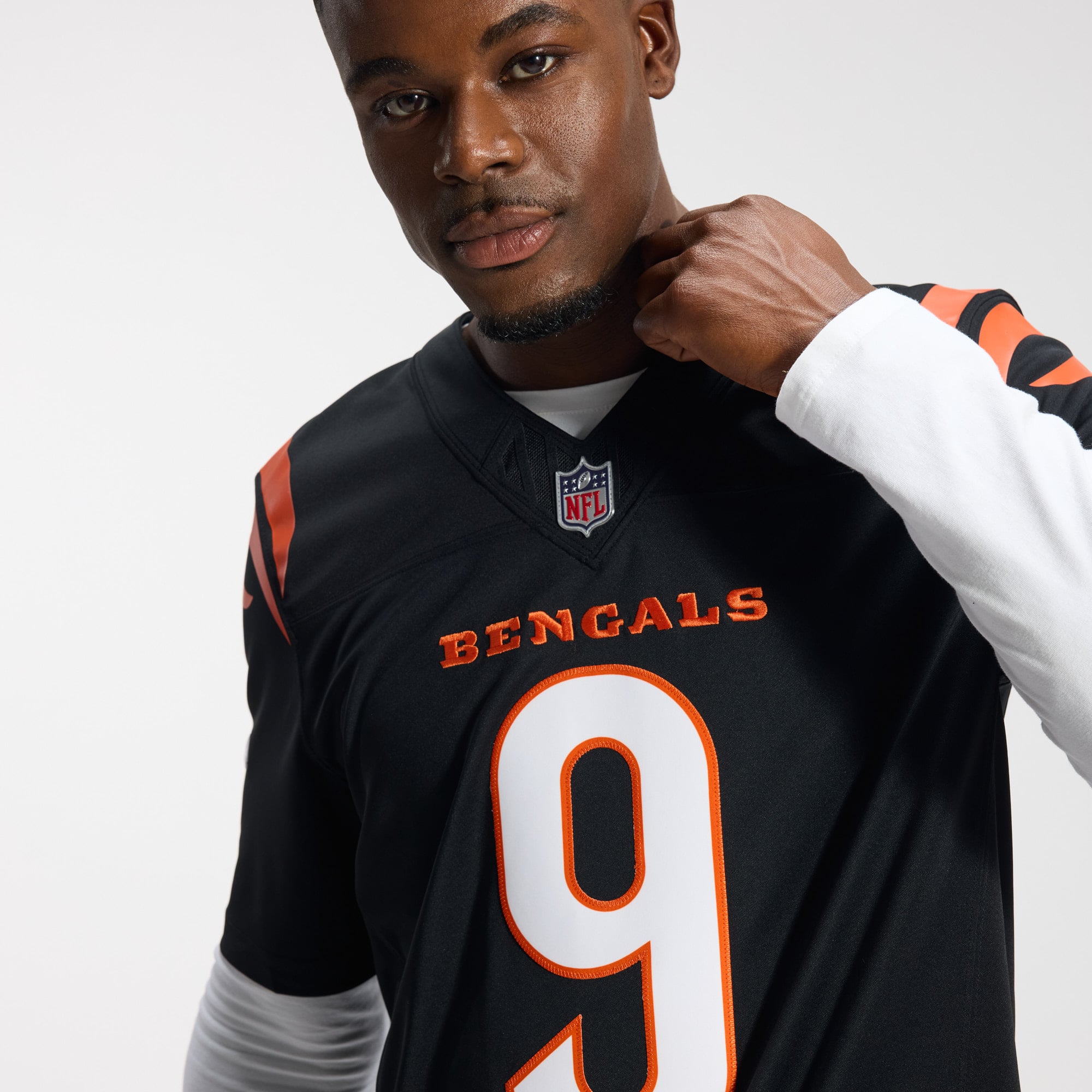 Men's Nike Joe Burrow Black Cincinnati Bengals Team Vapor F.U.S.E. Stitched Limited Jersey