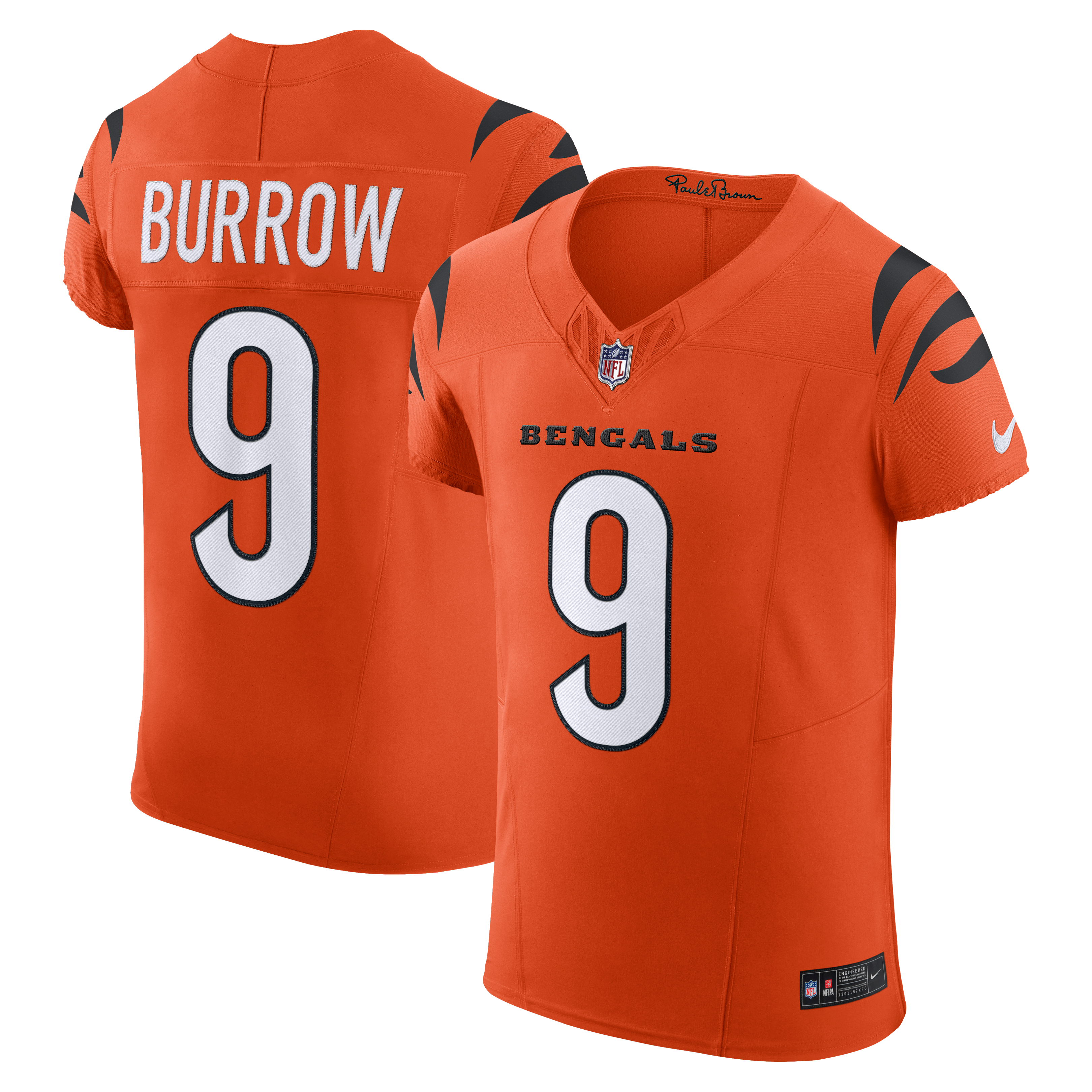 Men's Nike Joe Burrow Cincinnati Bengals Team Vapor F.U.S.E. Elite Jersey