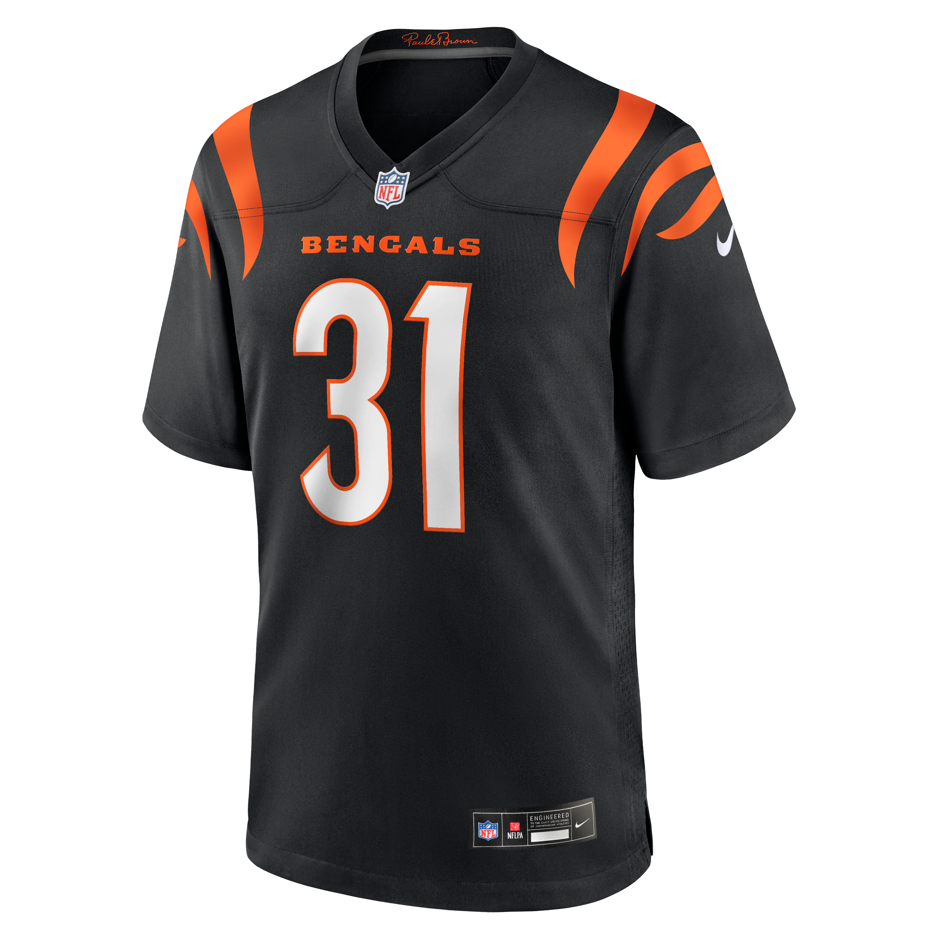 Maillot de match Nike Kentrel Bullock noir pour homme, équipe des Bengals Cincinnati