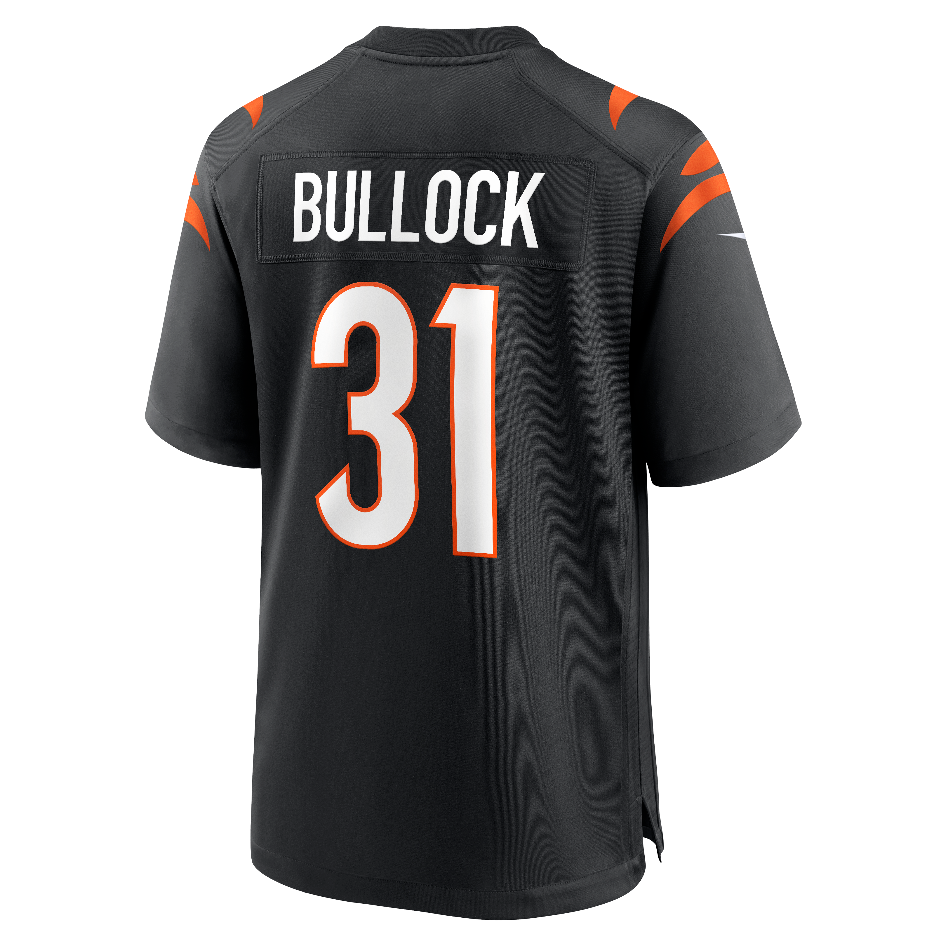 Maillot de match Nike Kentrel Bullock noir pour homme, équipe des Bengals Cincinnati