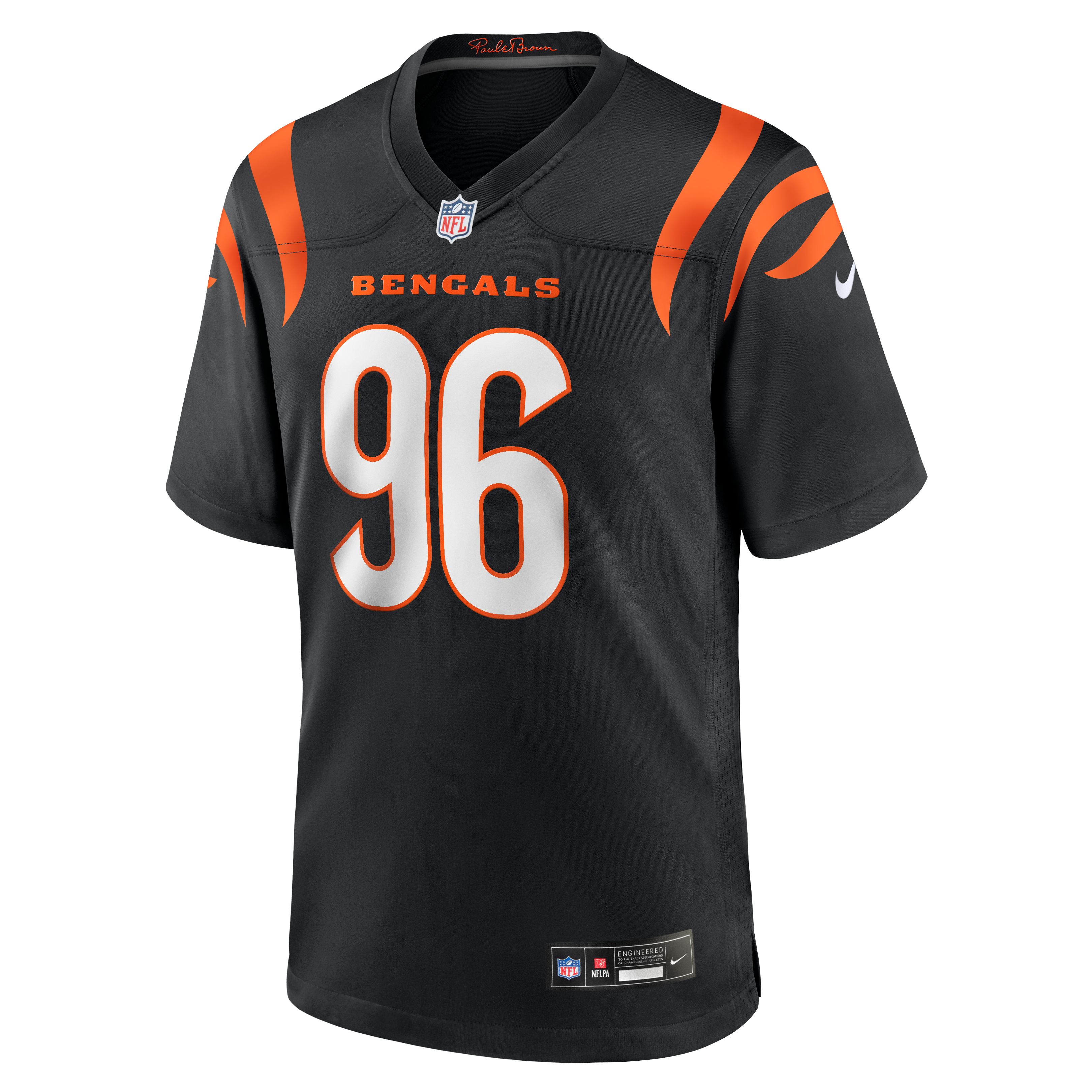 Maillot de match Nike Landon Robinson noir des Bengals Cincinnati pour homme