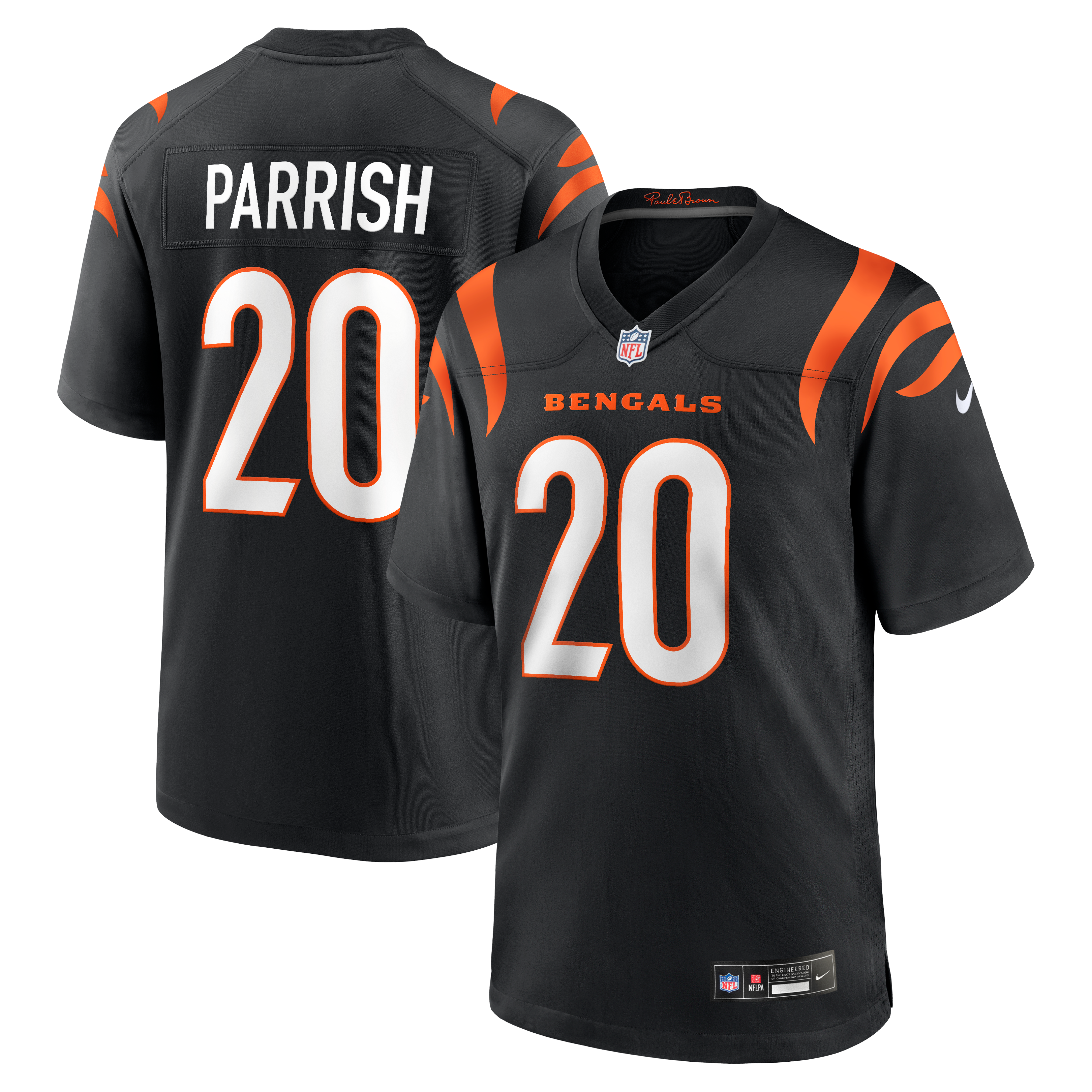 Men's Nike Lemar Parrish Black Cincinnati Bengals Team Retired Game Jersey