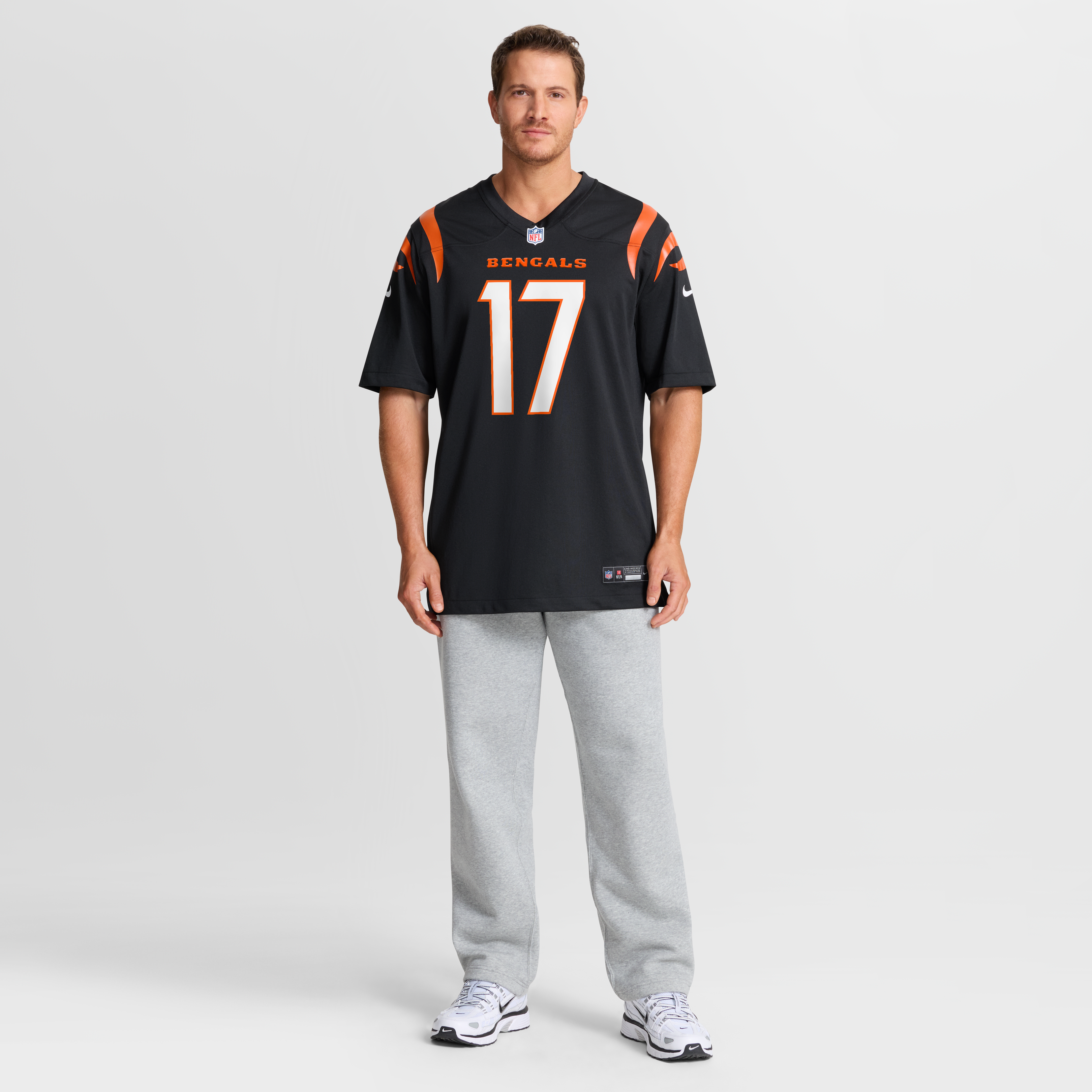 Maillot de match Nike Noah Thomas noir des Bengals Cincinnati pour homme