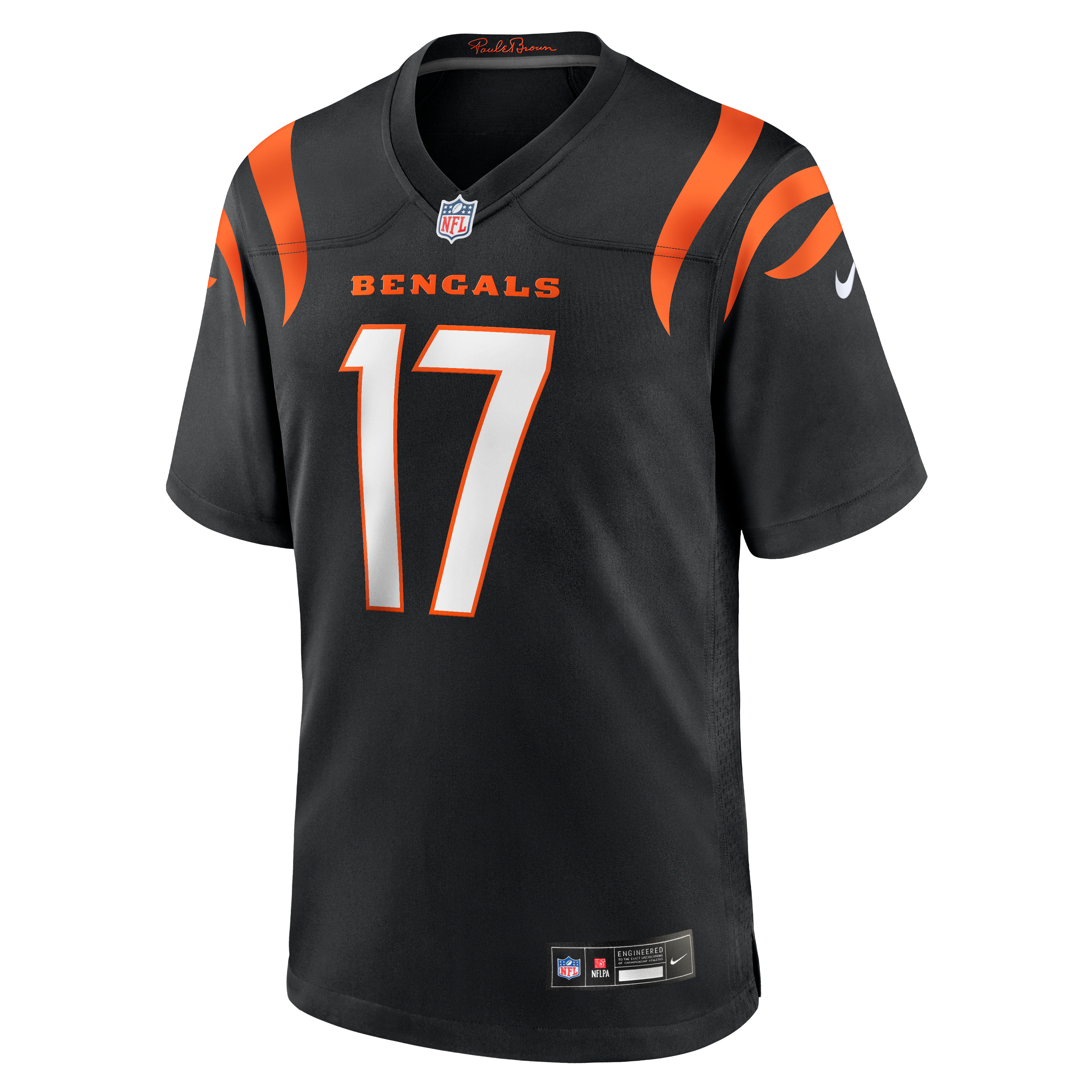 Maillot de match Nike Noah Thomas noir des Bengals Cincinnati pour homme