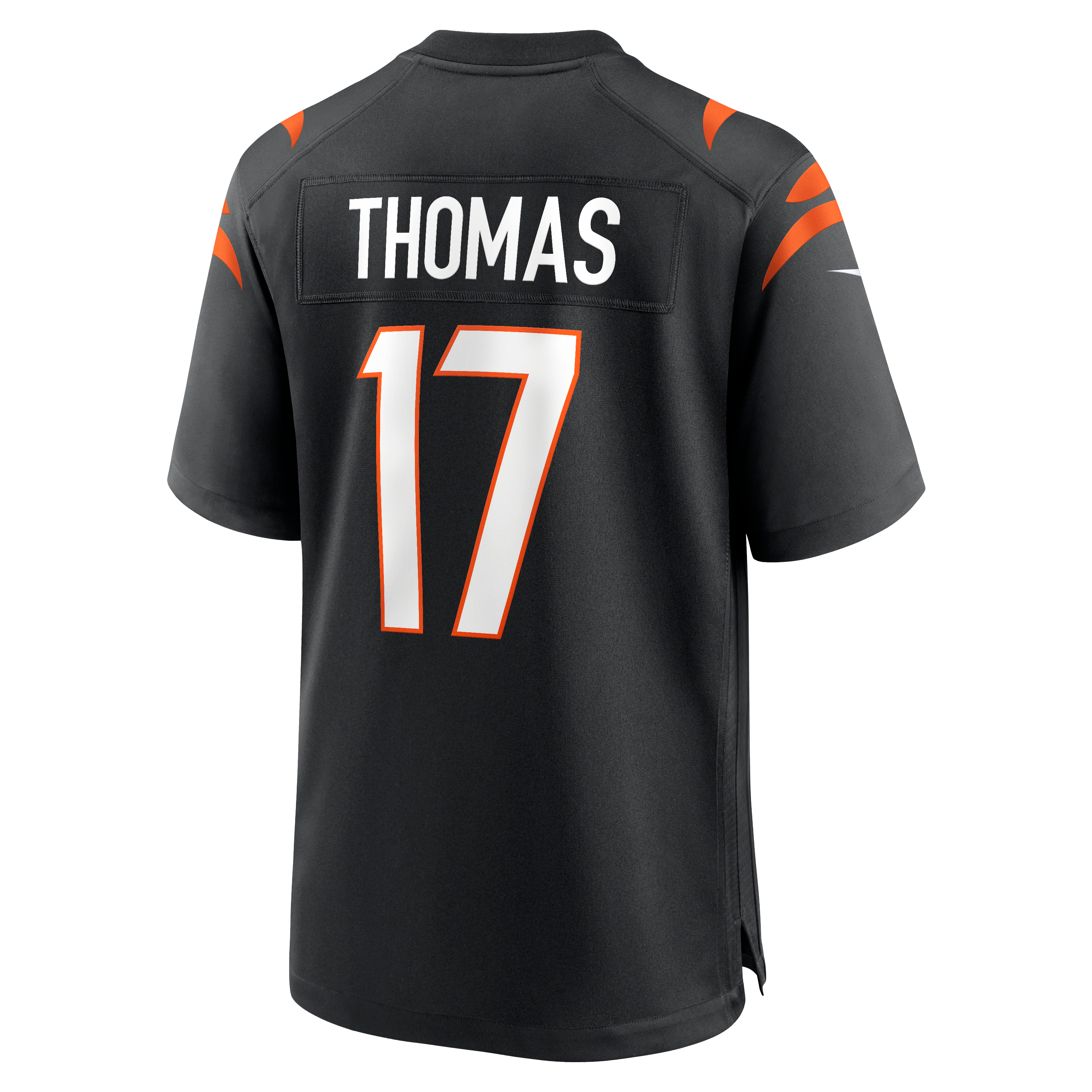 Maillot de match Nike Noah Thomas noir des Bengals Cincinnati pour homme