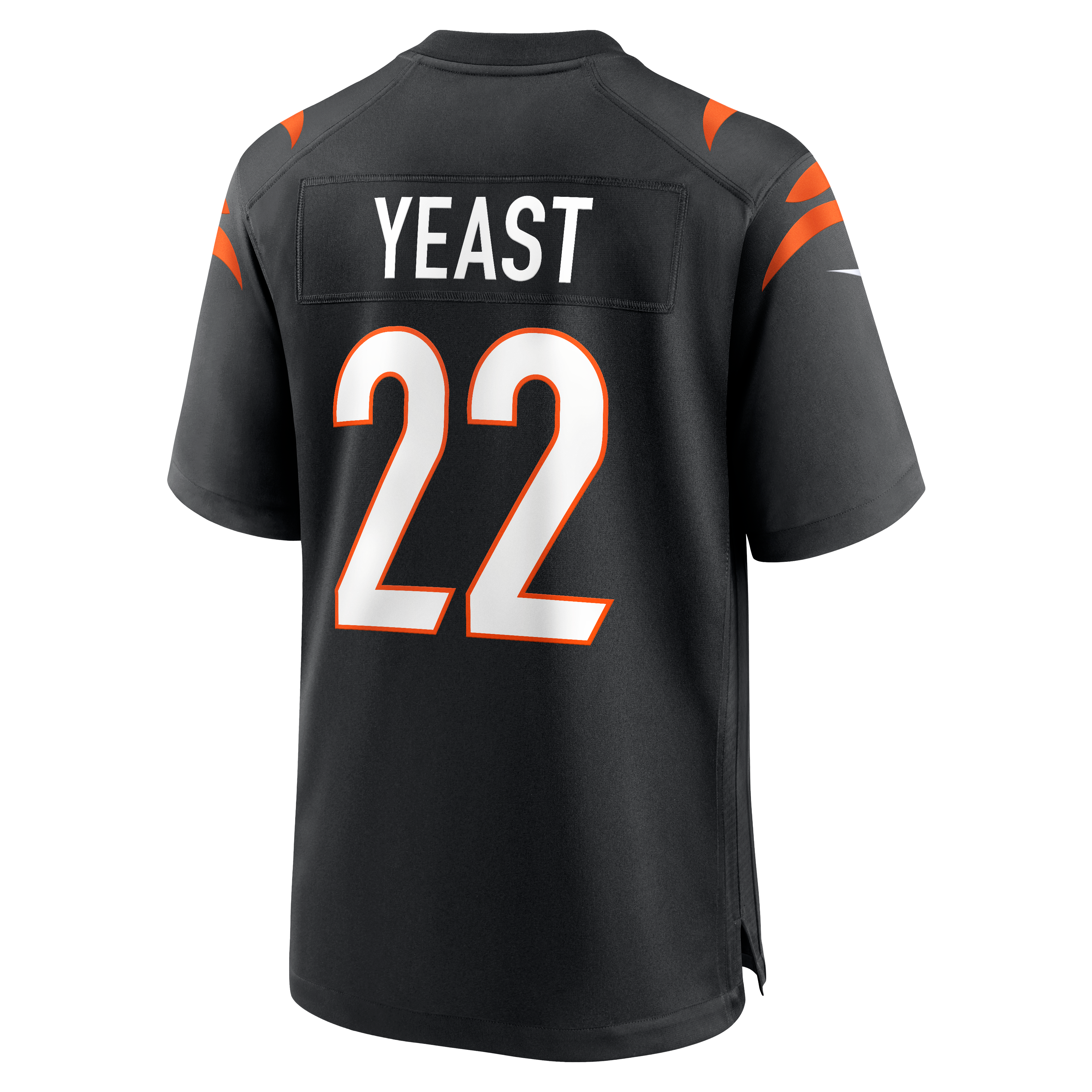 Maillot de match Nike Russ Yeast noir pour homme, équipe des Bengals Cincinnati