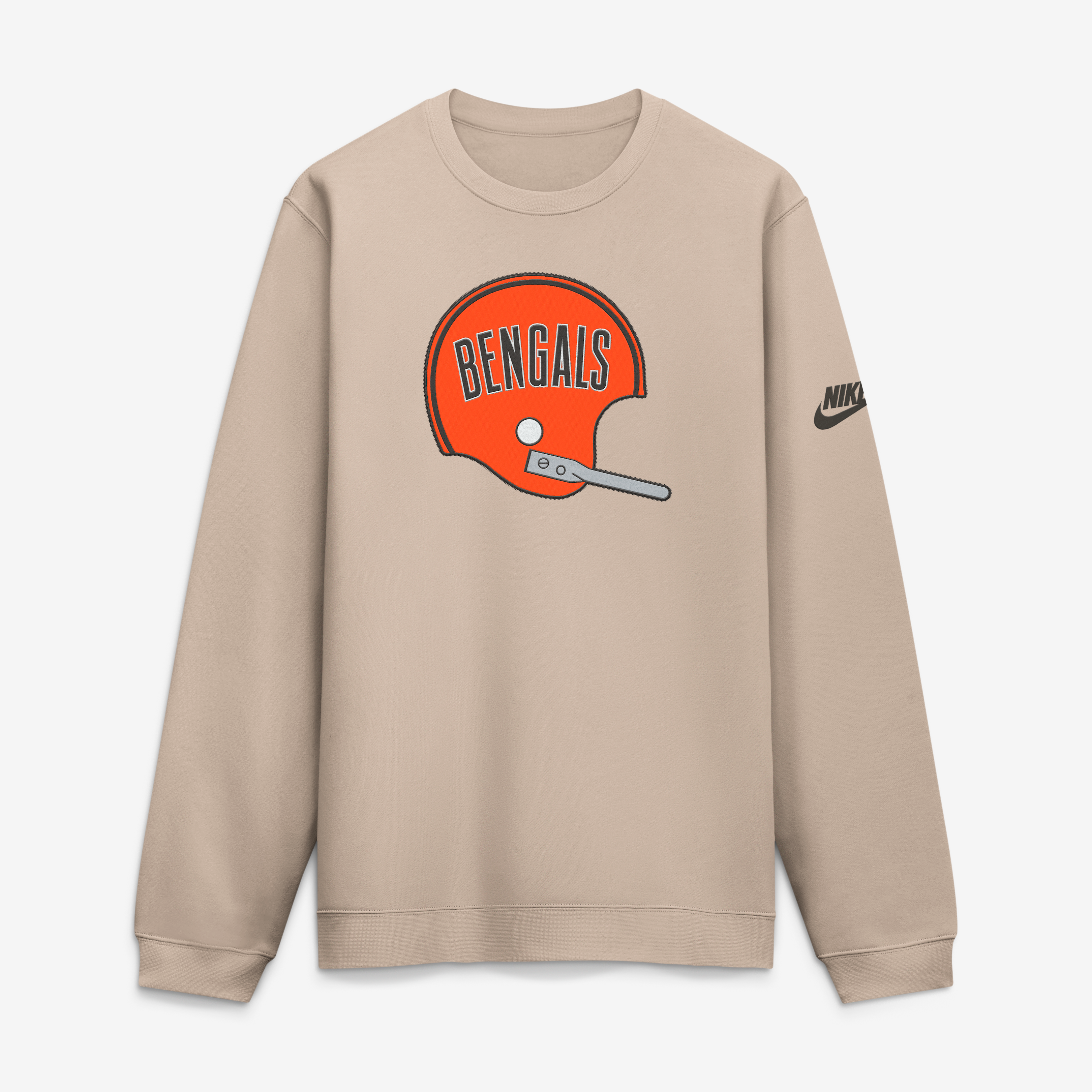 Sweat-shirt Nike Sand Cincinnati Bengals I-Formation Rewind Club Crew pour homme