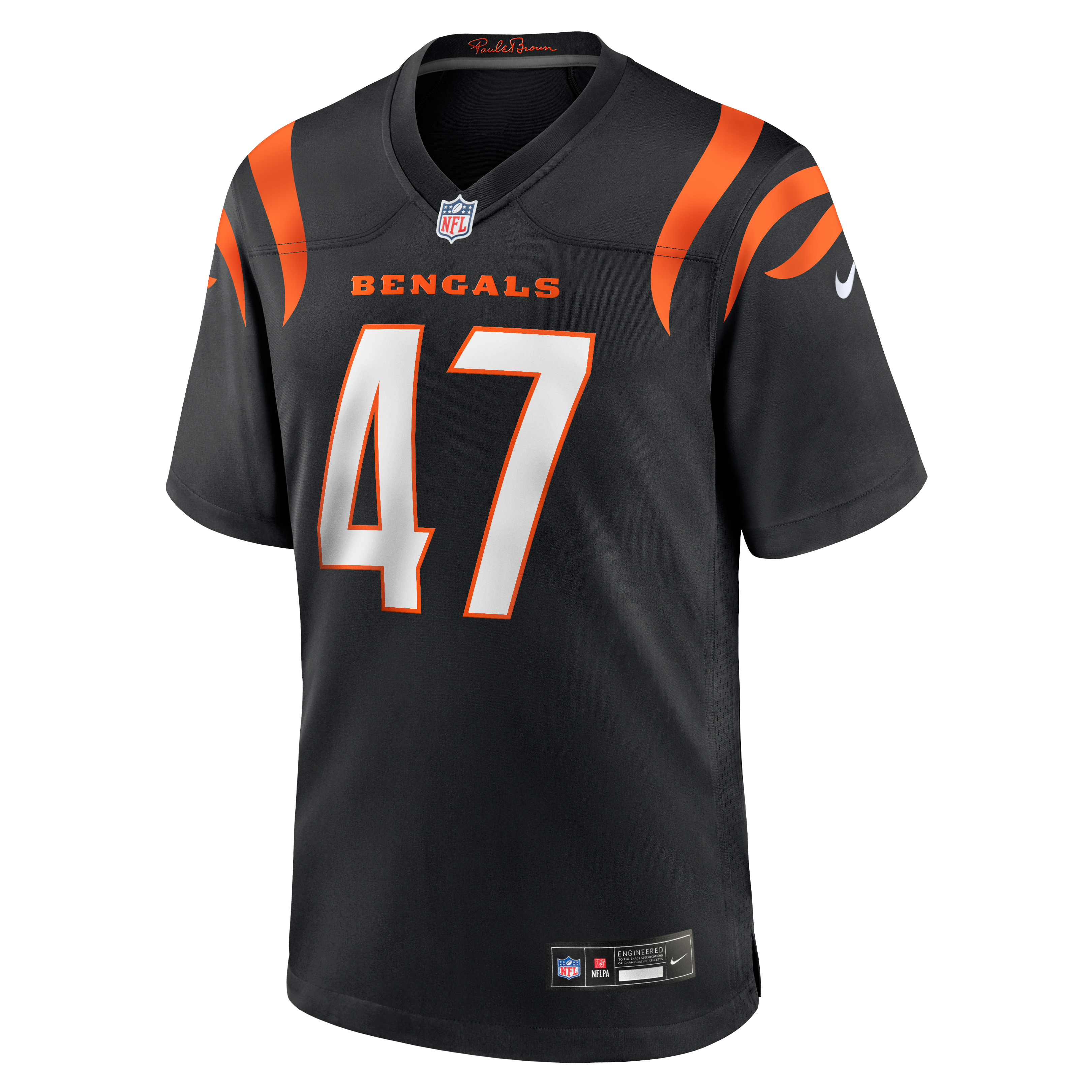 Maillot de match Nike Swayze Bozeman noir pour homme, équipe des Bengals Cincinnati