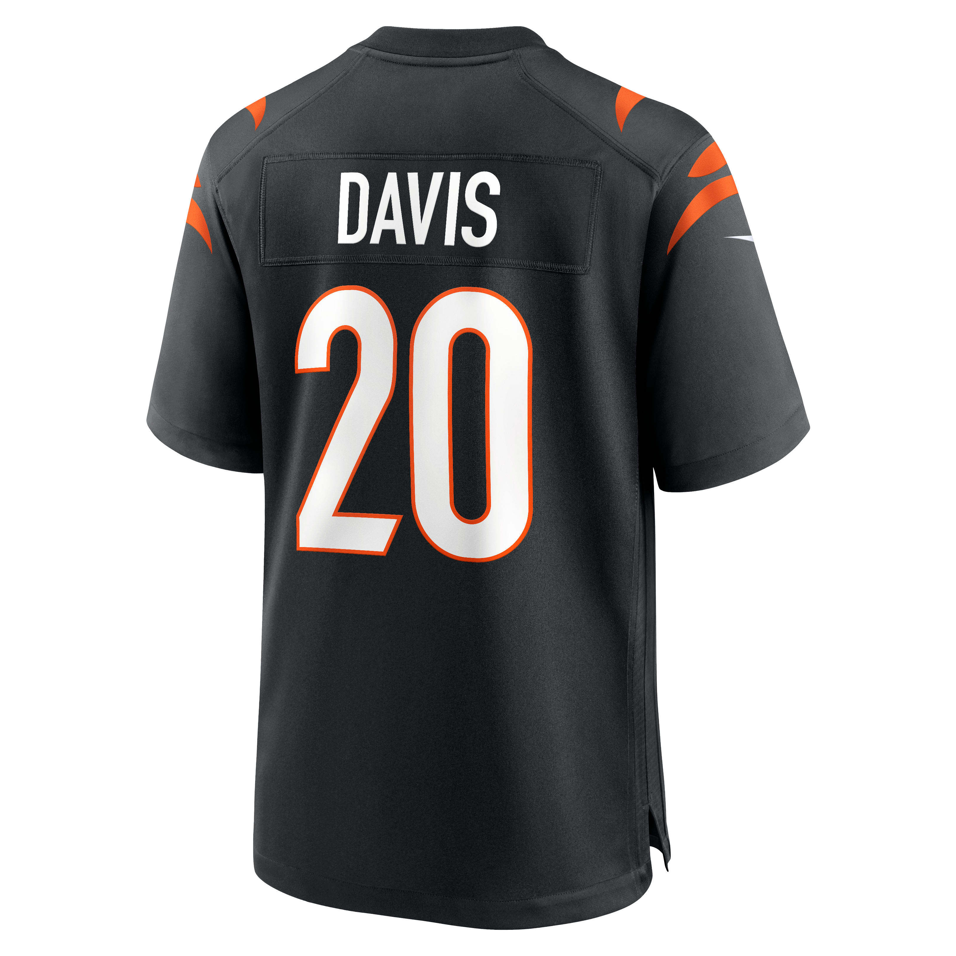 Maillot de match Nike Tacario Davis noir pour homme, équipe des Bengals Cincinnati