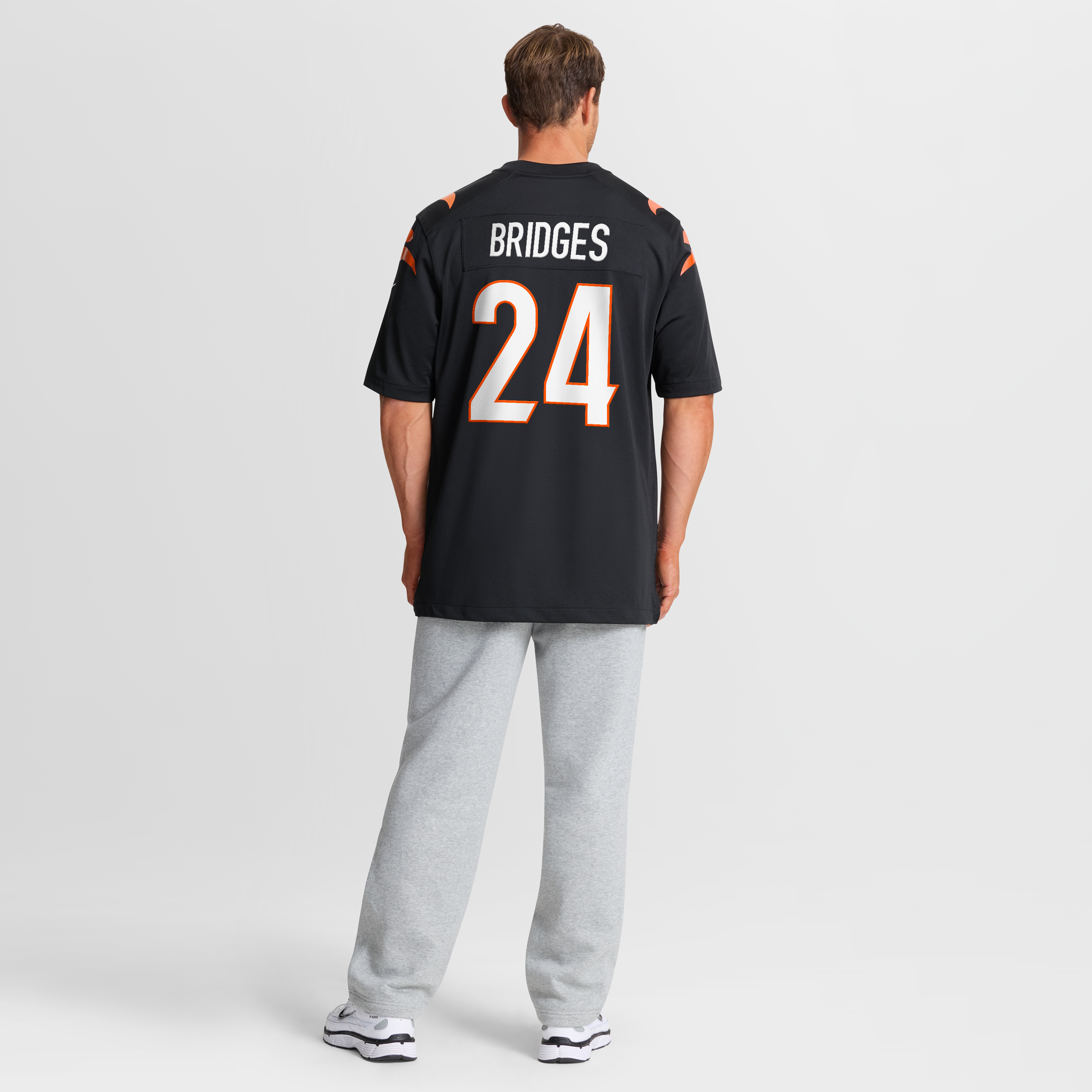 Maillot de match Nike Trikweze Bridges noir pour homme, équipe des Bengals Cincinnati