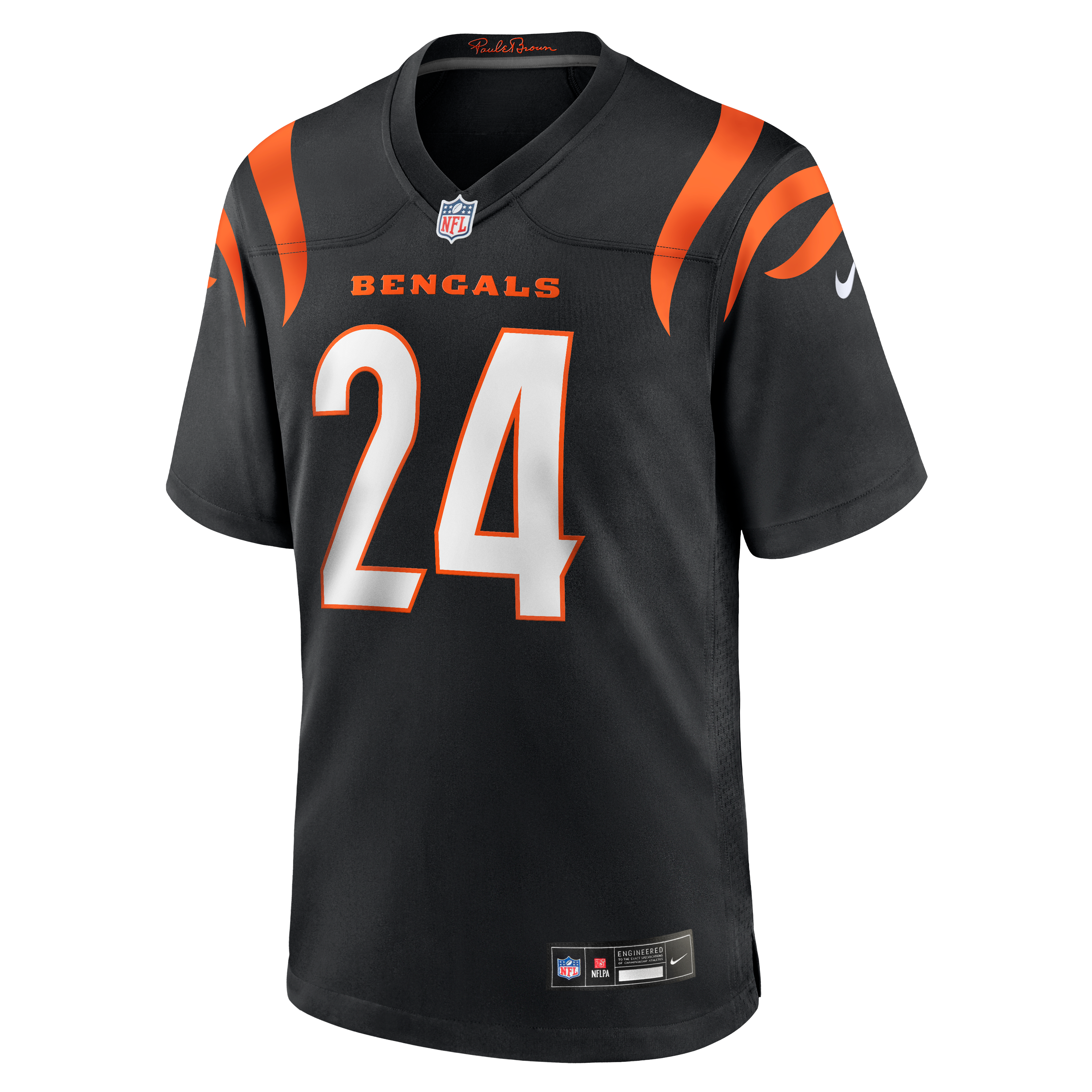 Maillot de match Nike Trikweze Bridges noir pour homme, équipe des Bengals Cincinnati