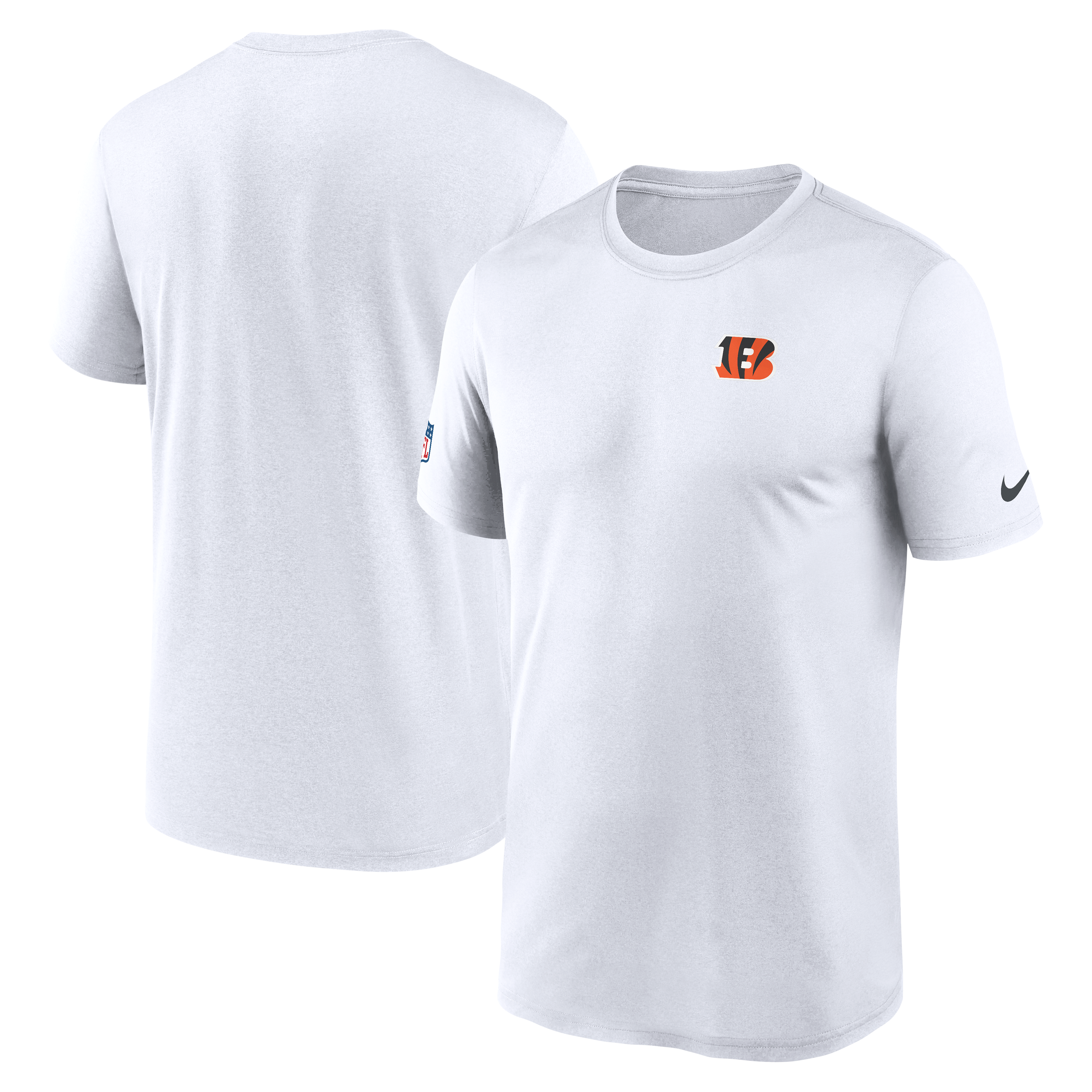 T-shirt Nike Dri-FIT blanc pour homme, modèle Alt Legend Small Logo des Bengals de Cincinnati