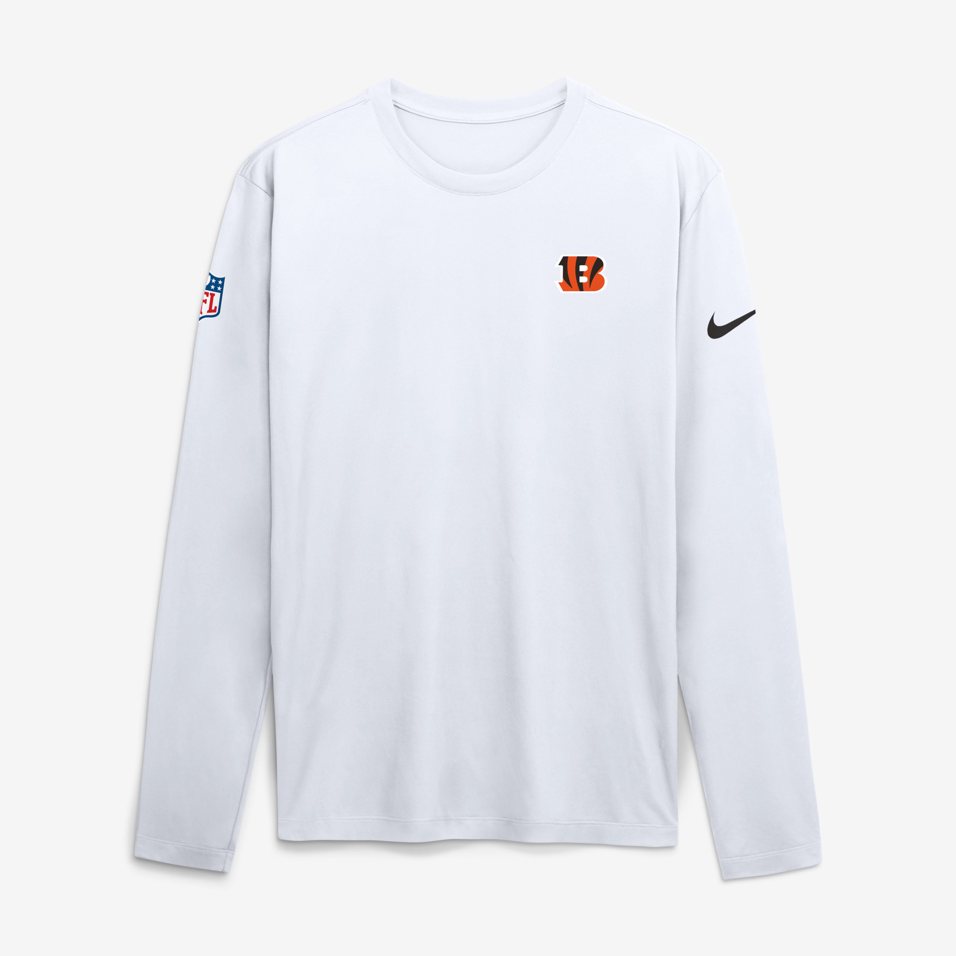 Men's Nike White Cincinnati Bengals Legend Small Logo Dri-FIT Long Sleeve T-Shirt