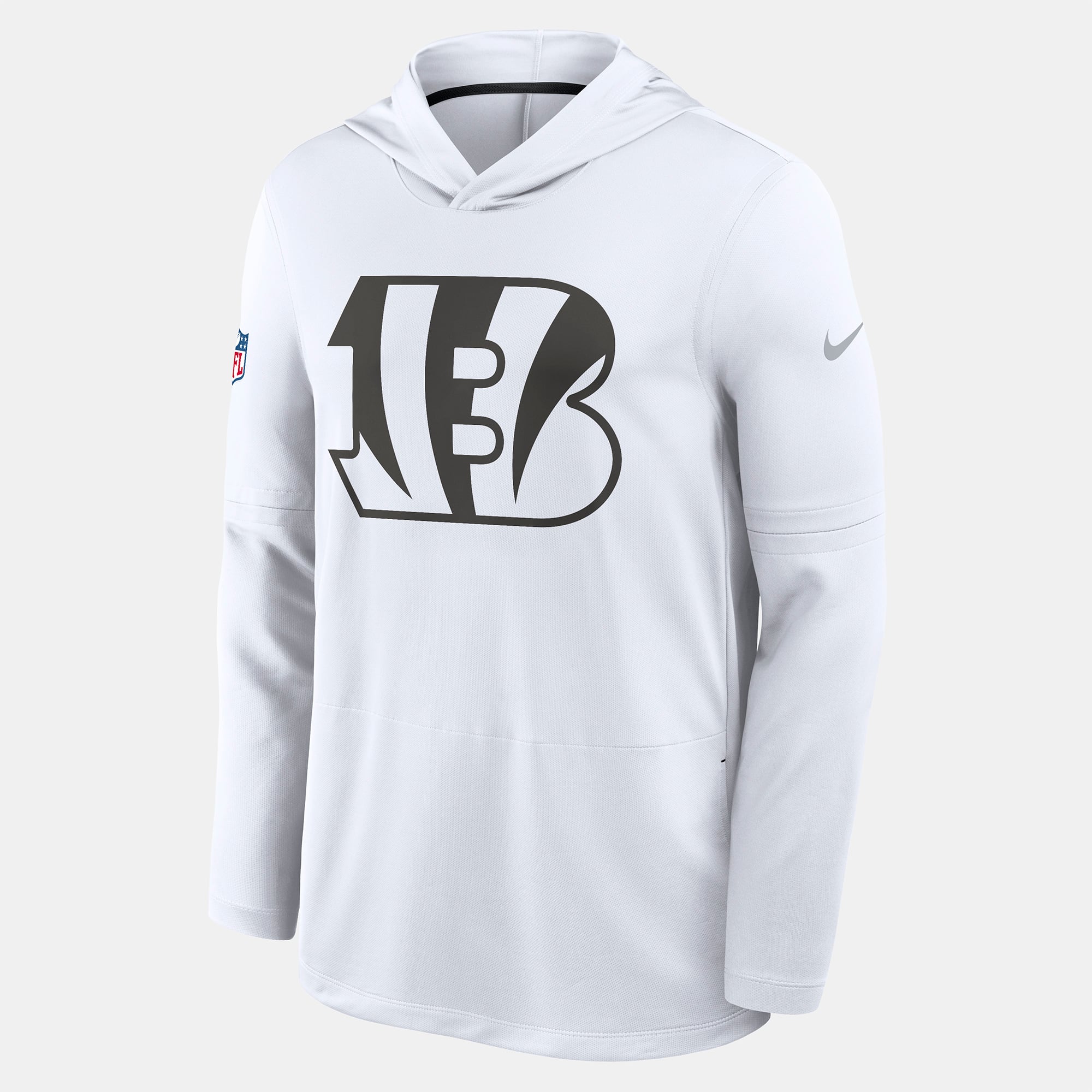 Men's Nike White Cincinnati Bengals Sideline Alternate Lightweight Long Sleeve Hooded Dri-FIT T-Shirt