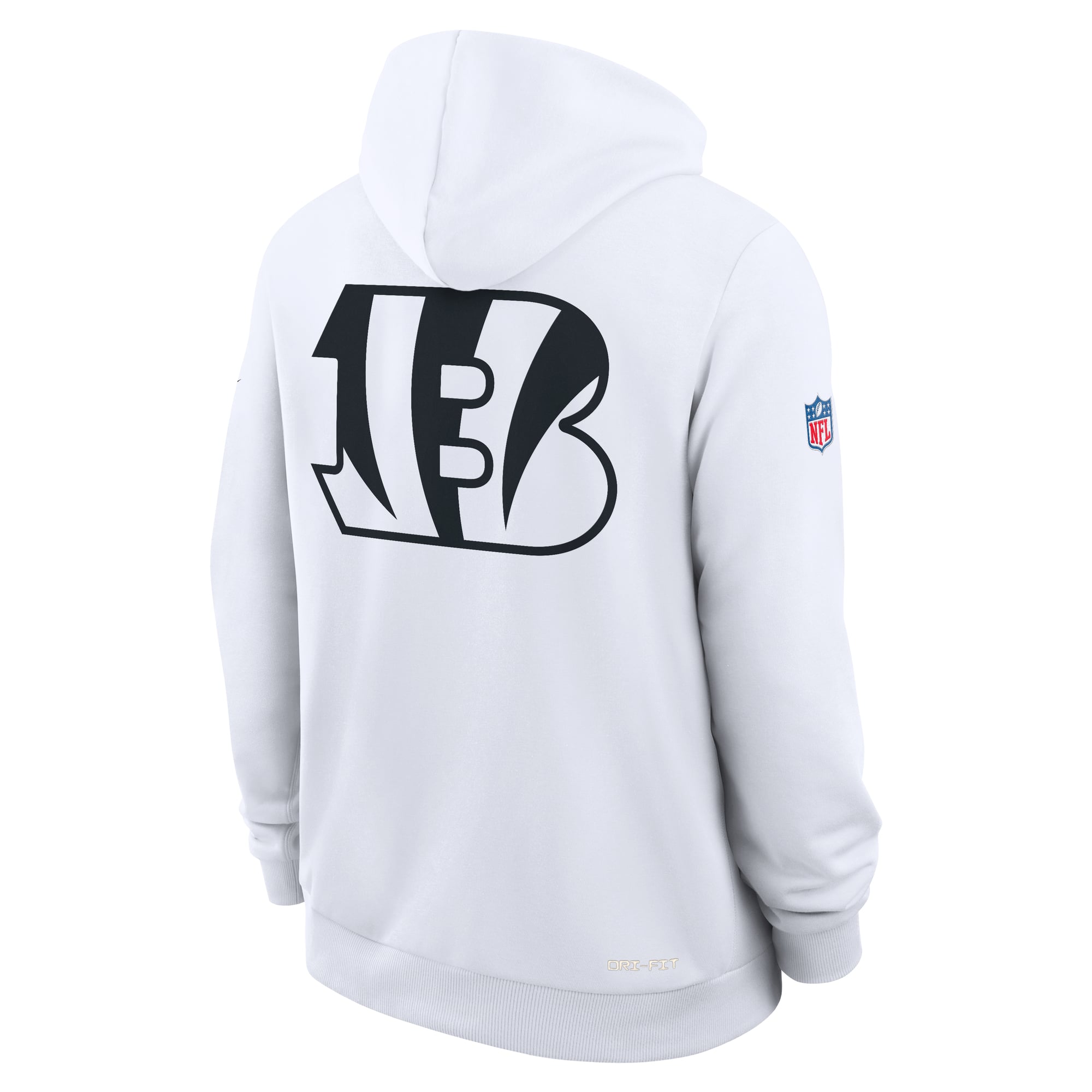 Men's Nike White Cincinnati Bengals Standard Issue Replay Officials Alternate Dri-FIT Hoodie