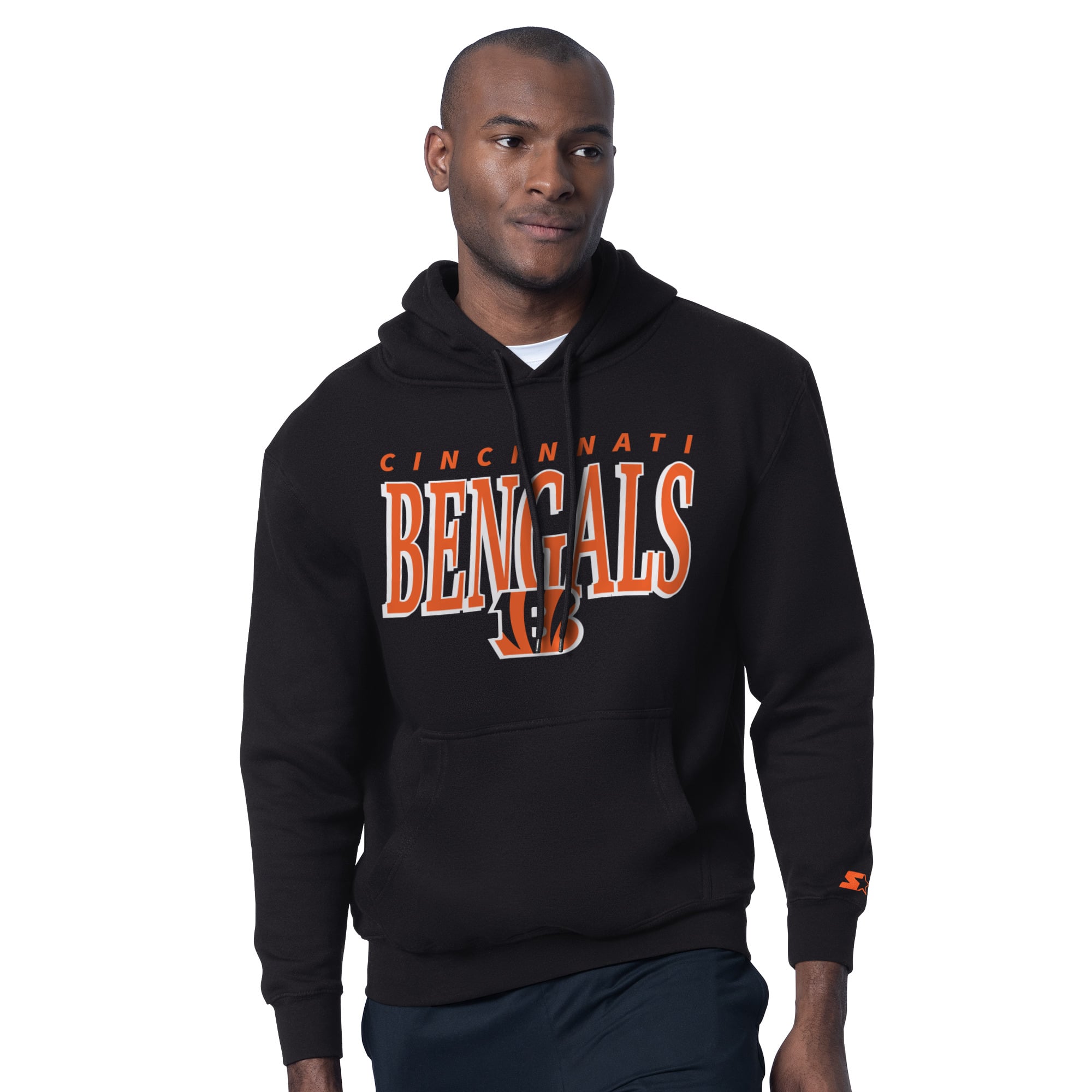 Ensemble t-shirt et sweat à capuche Starter noir pour homme avec logo des Bengals de Cincinnati