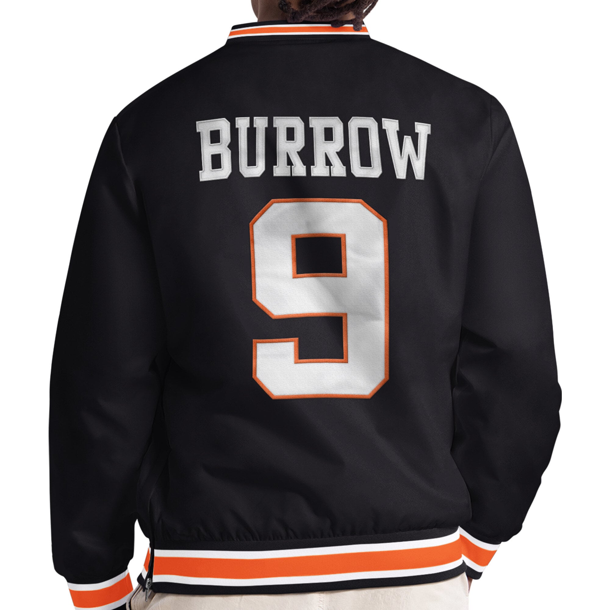Men's Starter Joe Burrow Black Cincinnati Bengals Player Layer V-Neck Pullover