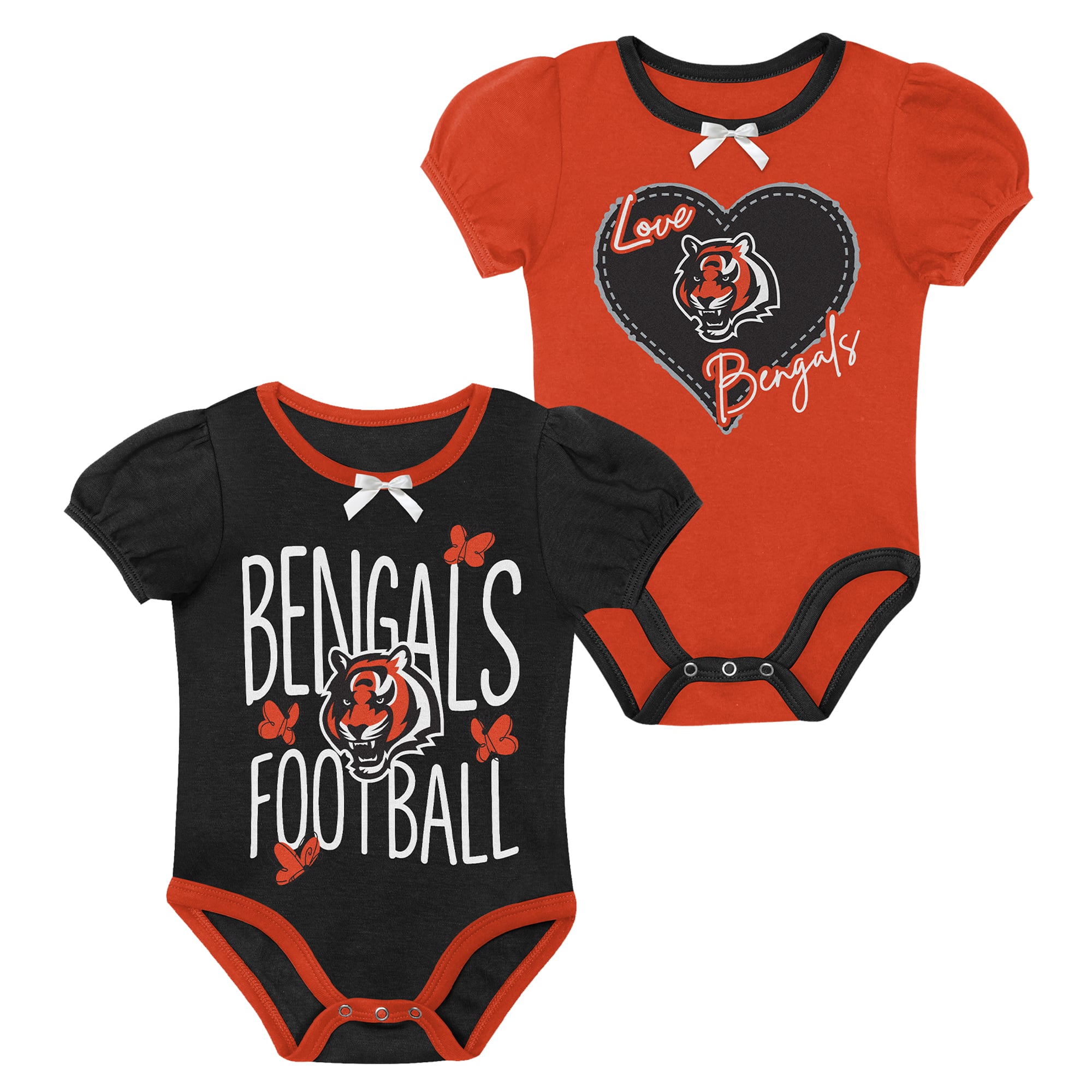 Ensemble body deux pièces Outerstuff noir et orange Cincinnati Bengals Star Power pour nouveau-né nourrisson