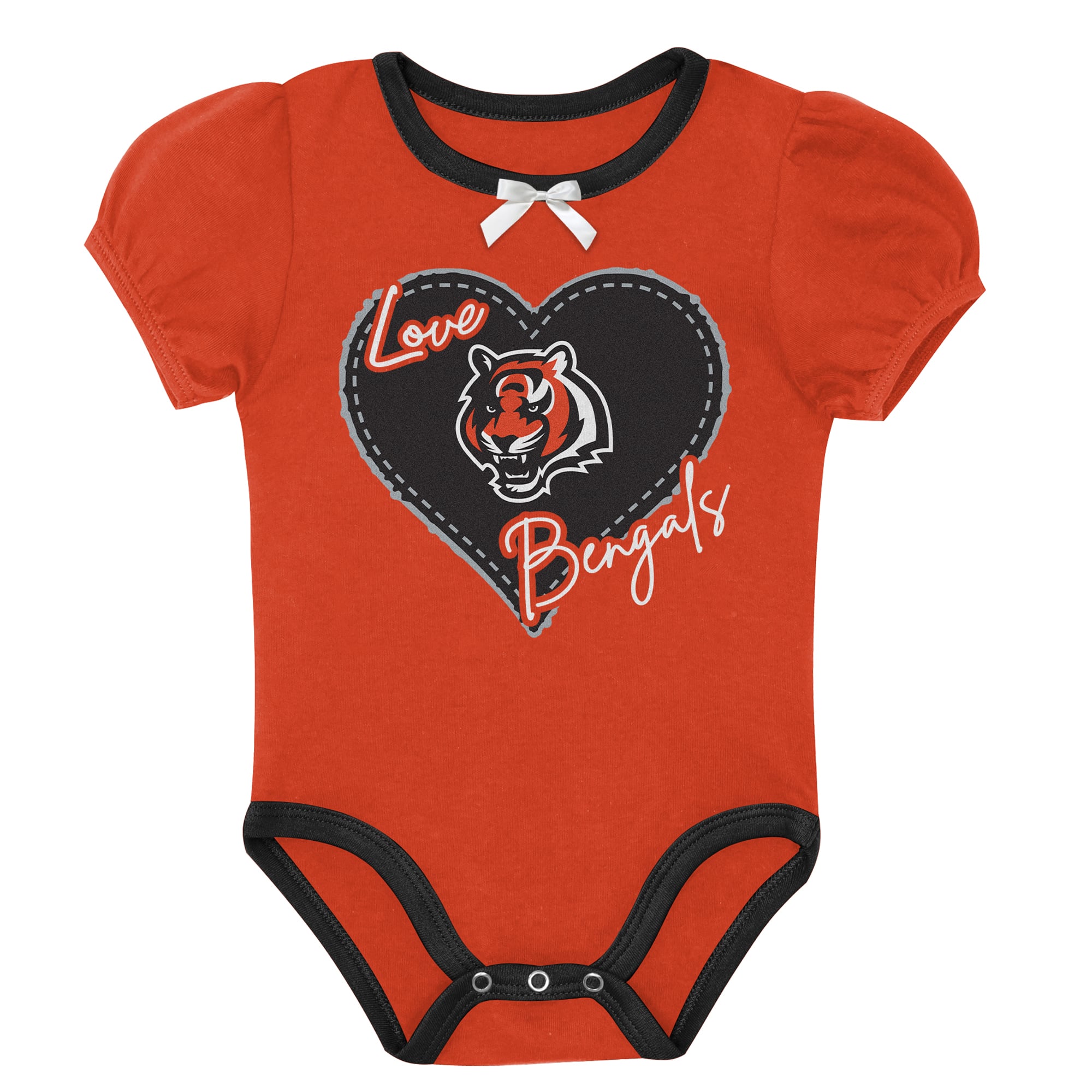 Ensemble body deux pièces Outerstuff noir et orange Cincinnati Bengals Star Power pour nouveau-né nourrisson