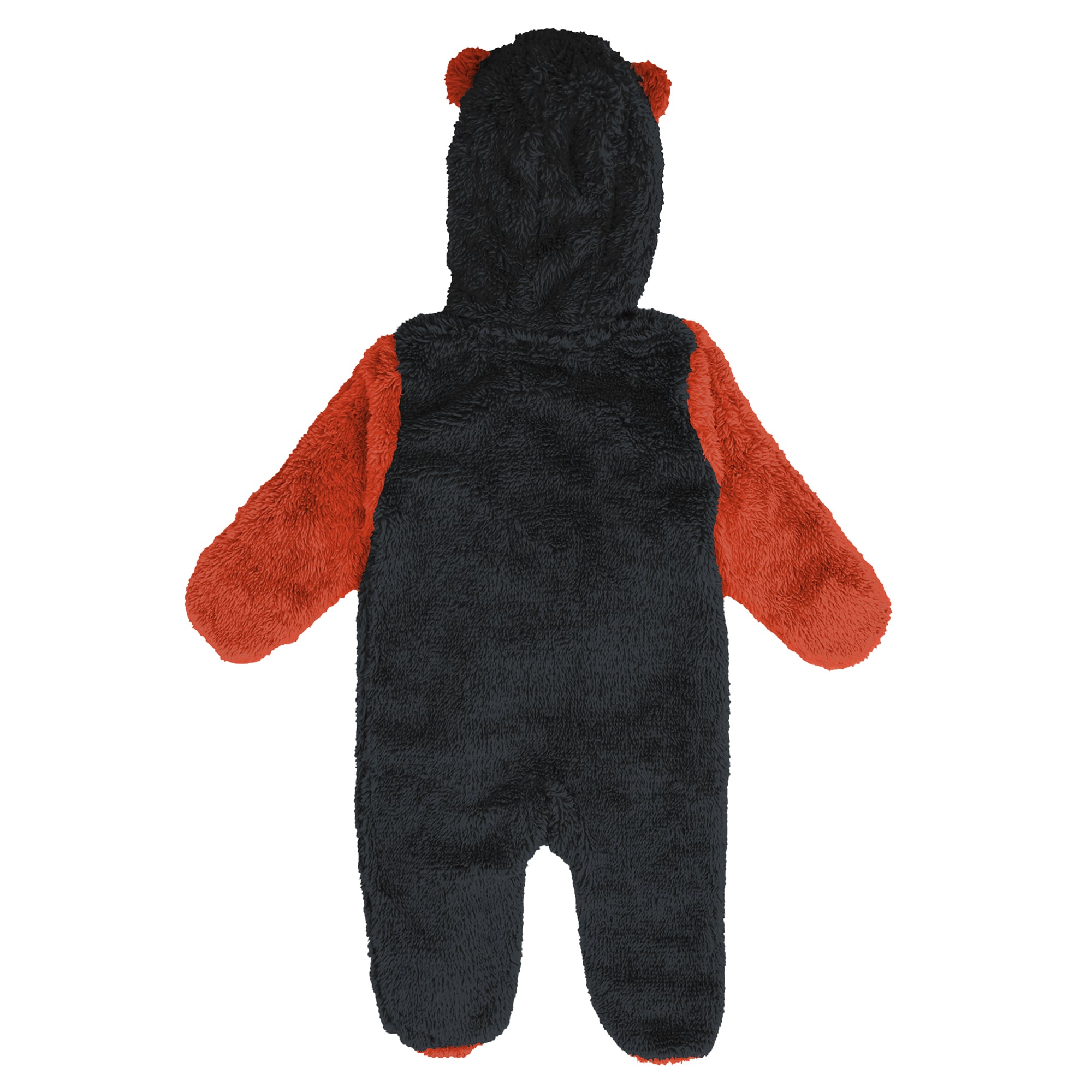 Newborn Outerstuff Black Cincinnati Bengals Teddy Fleece Bunting Full-Zip Sleeper