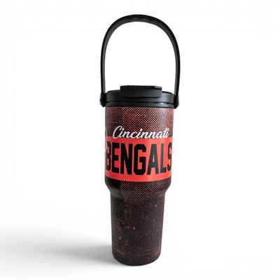 Cincinnati Bengals Pegasus 24oz. Speckled Gradient Stainless Steel Dual Top Water Bottle
