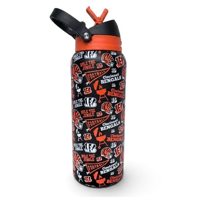 Cincinnati Bengals Pegasus 32oz. Game Day Pennant Stainless Steel ProPress Water Bottle