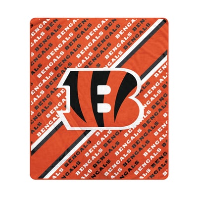 Cincinnati Bengals Pegasus 60" x 70" Diagonal Lined Wordmark Ultra Soft Blanket