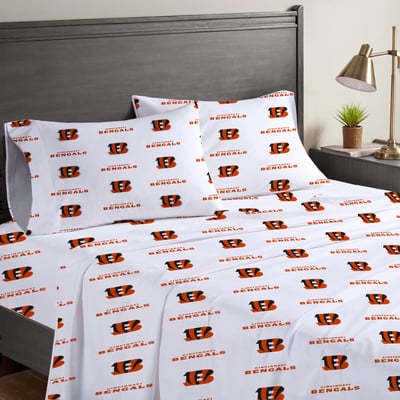 Cincinnati Bengals Pegasus Four-Piece Full Sheet Set