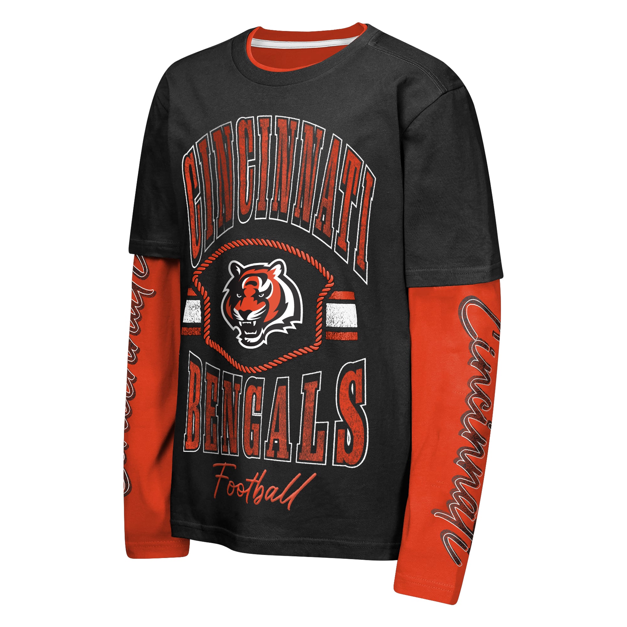 Preschool Outerstuff Black/Orange Cincinnati Bengals Motion Combo Set