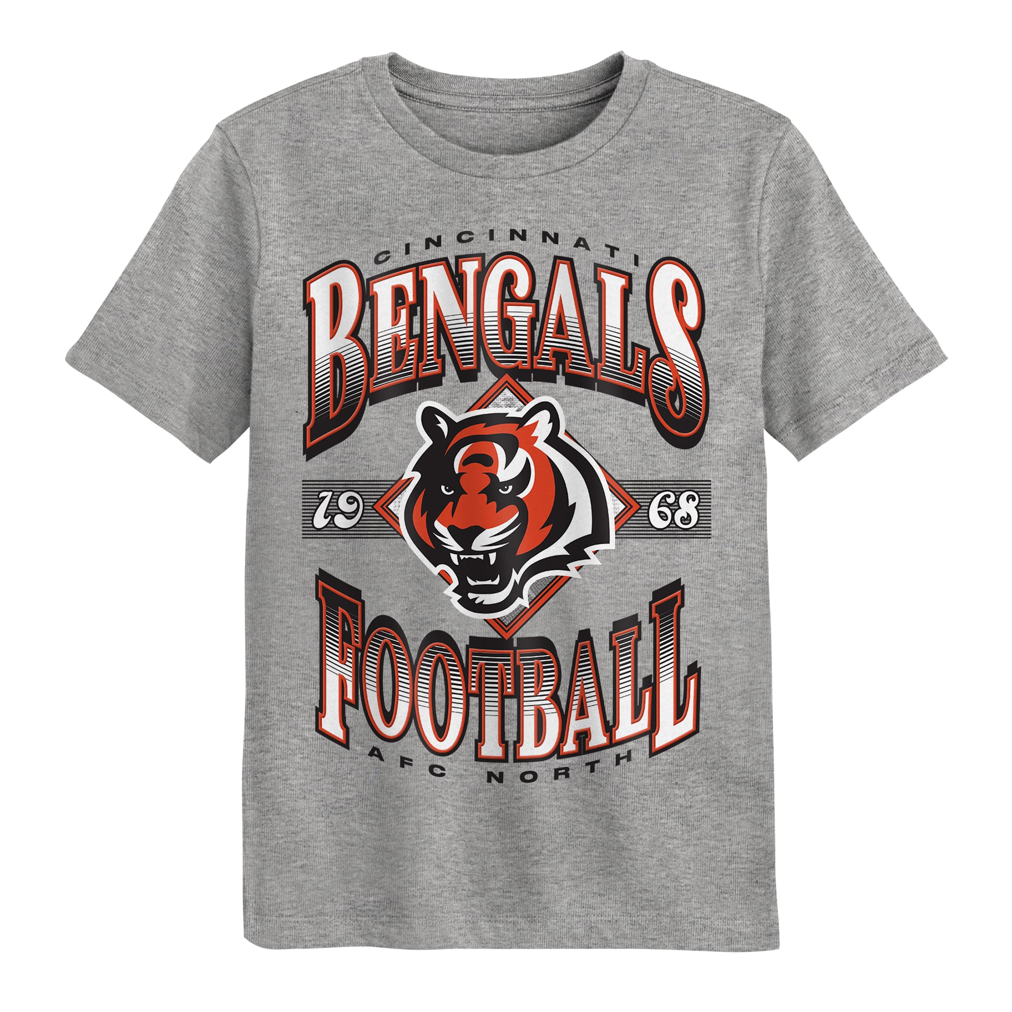 Preschool Outerstuff Dark Heather Gray Cincinnati Bengals Of Days Past T-Shirt