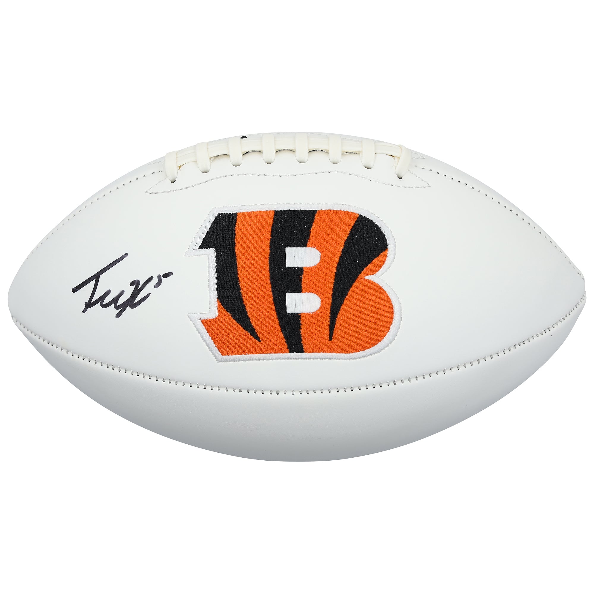 Tee Higgins Cincinnati Bengals Autographed Franklin White Panel Football