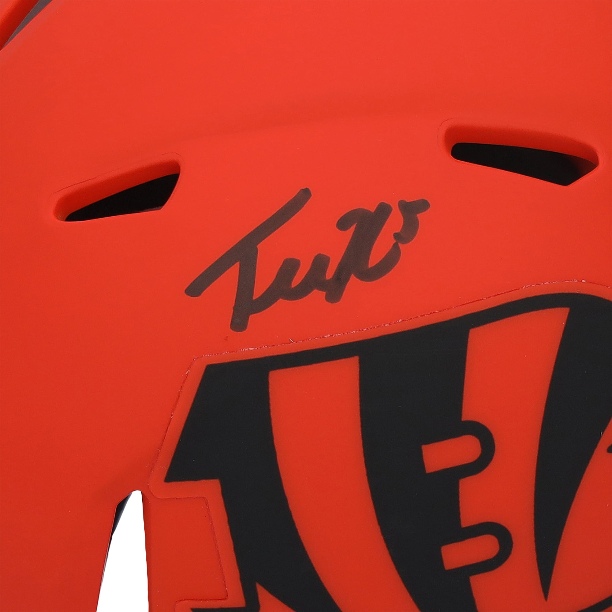 Tee Higgins Cincinnati Bengals Autographed Riddell Rave Speed Mini Helmet