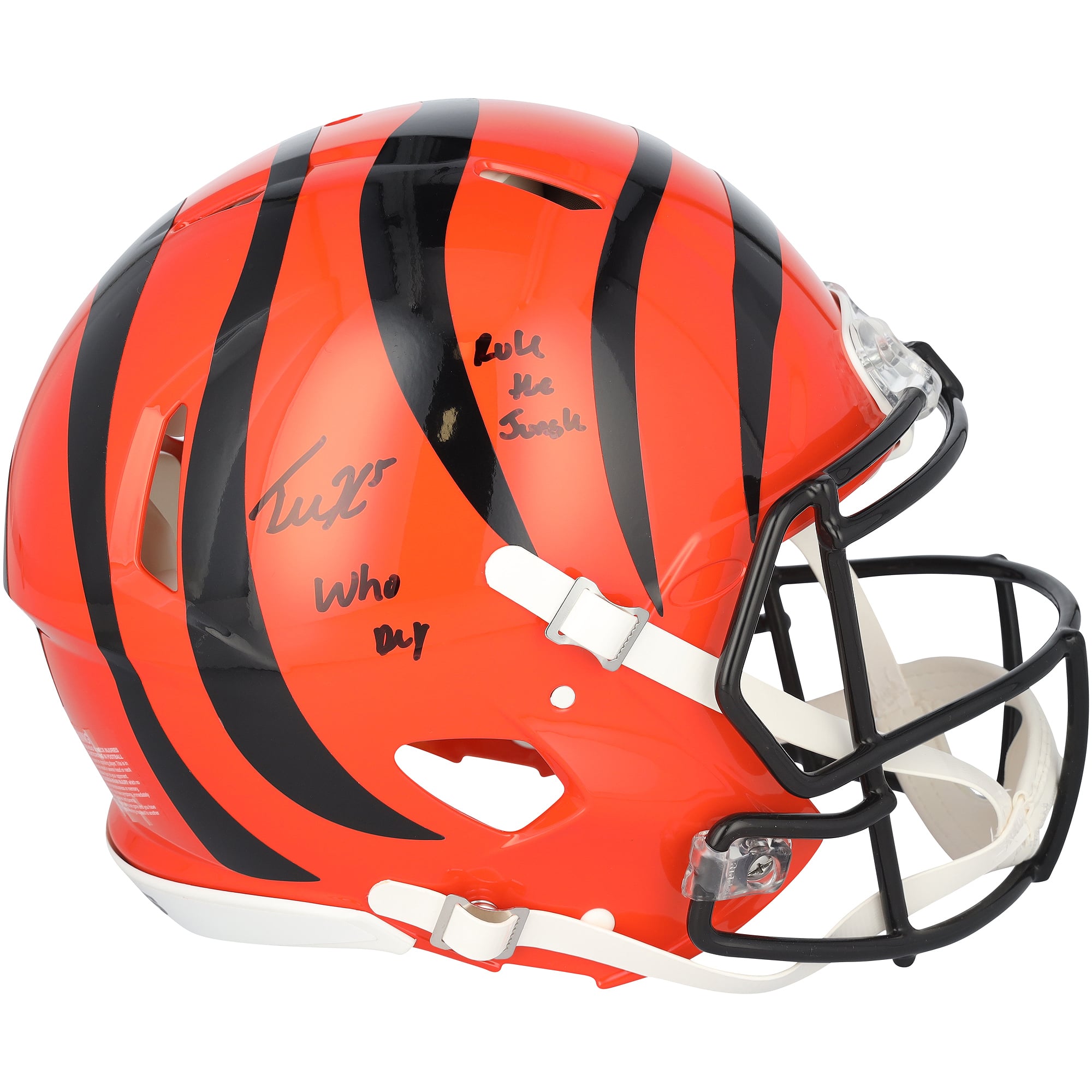 Tee Higgins Cincinnati Bengals Autographed Riddell Speed Authentic Helmet with Multiple Inscriptions