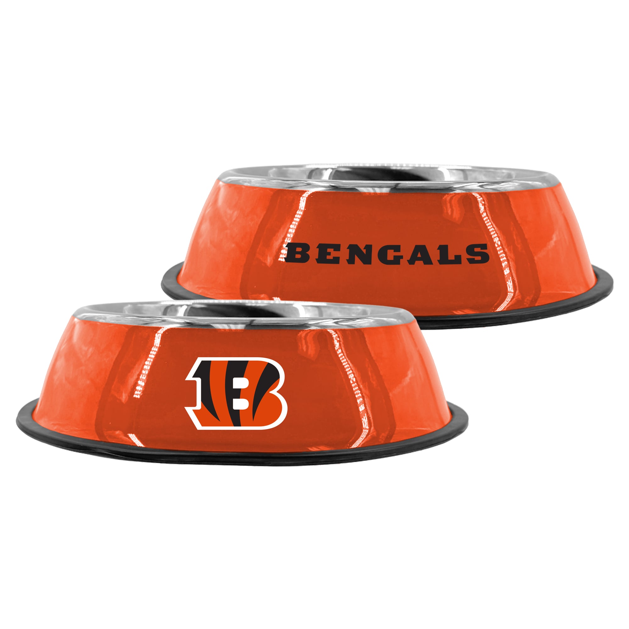 Gamelle pour animaux de compagnie The Memory Company Cincinnati Bengals 9" en acier inoxydable